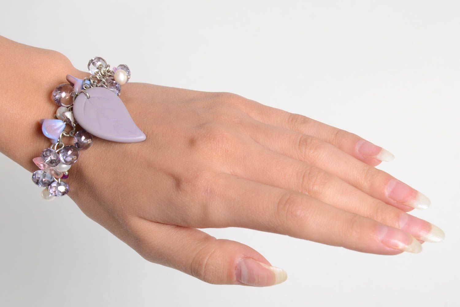 Pulsera hecha a mano con cadena bisutería de moda accesorio para mujer foto 3