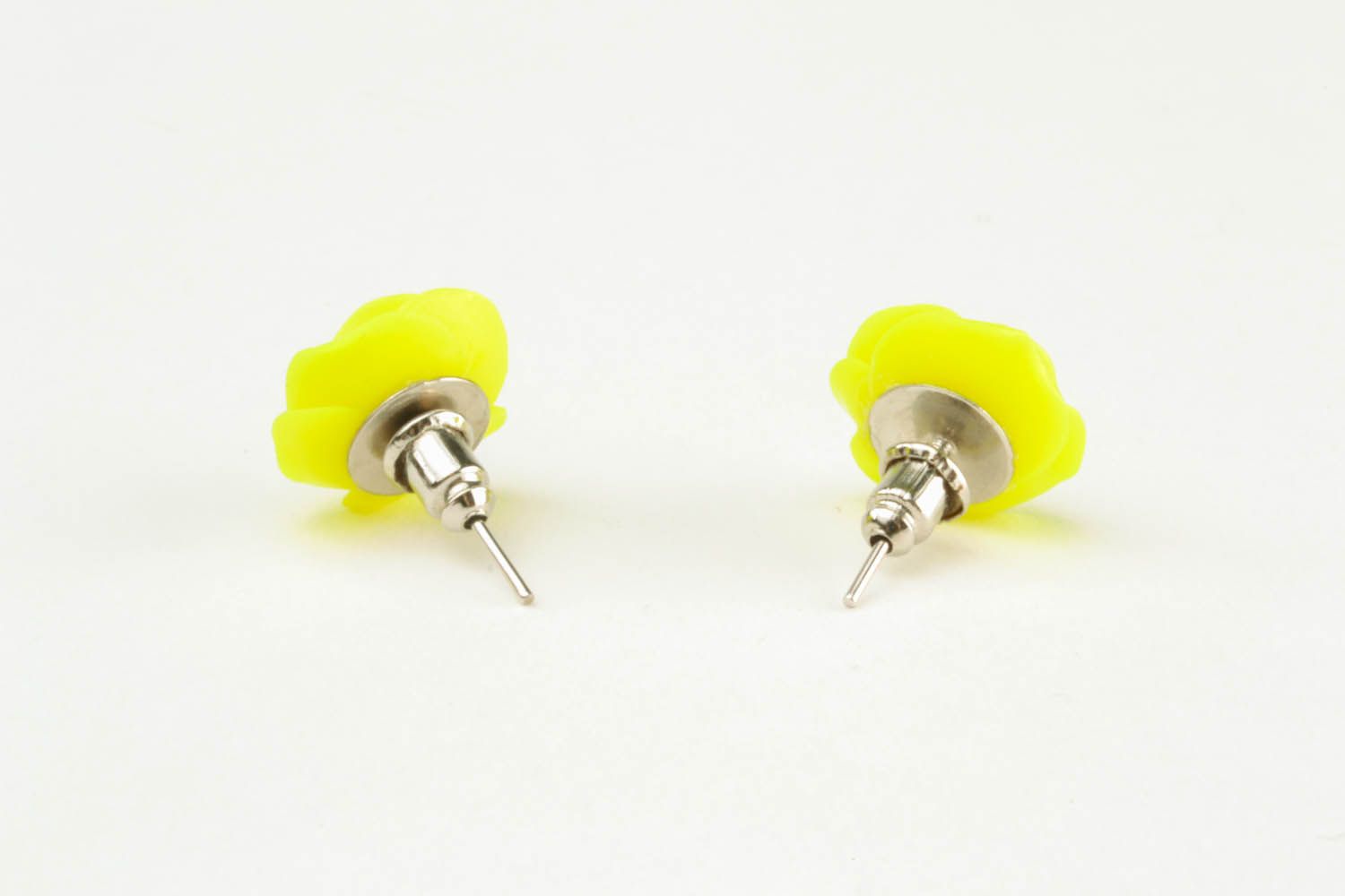 Yellow puset earrings  photo 3