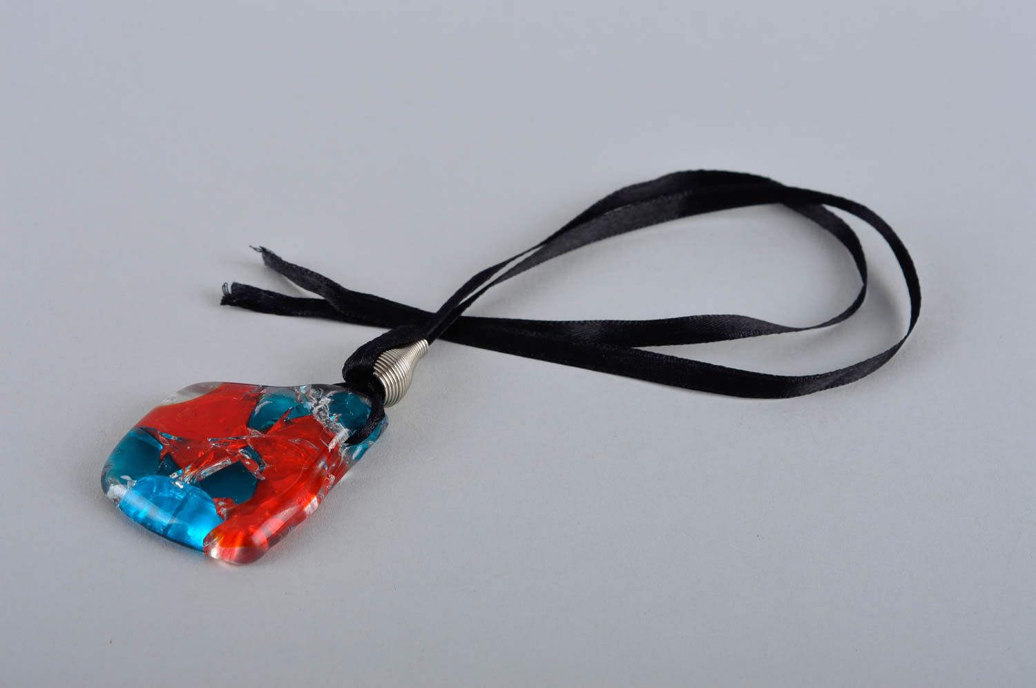 Handmade unusual glass pendant female cute accessory elegant jewelry for gift photo 4