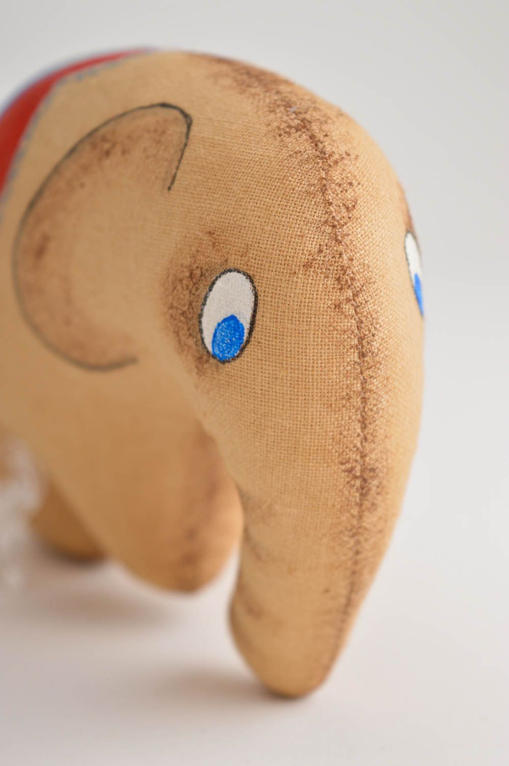 Kuscheltier Elefant handmade Kleinkinder Spielzeug Stoff Tier Spielzeug Elefant foto 3