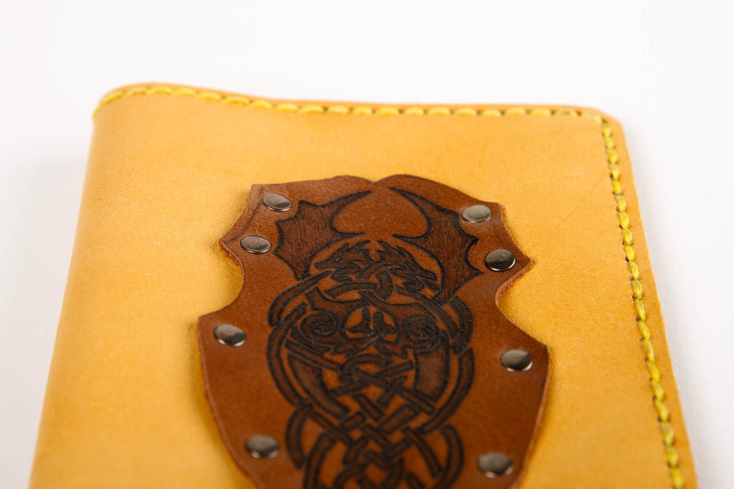 Handmade leather passport cover handmade accessories handmade gift ideas photo 5