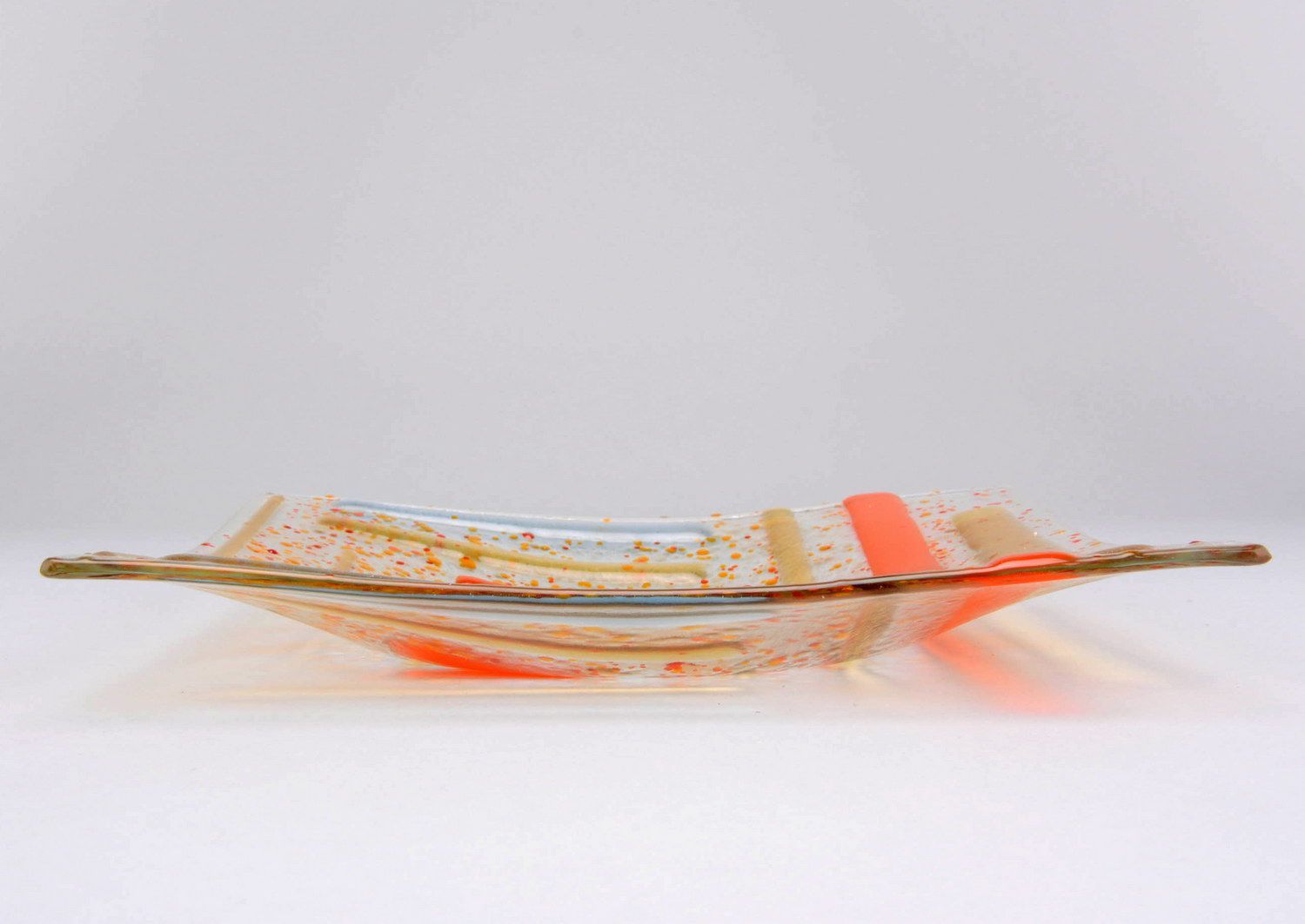 Dish made of fusing glass Solar crumbs photo 2