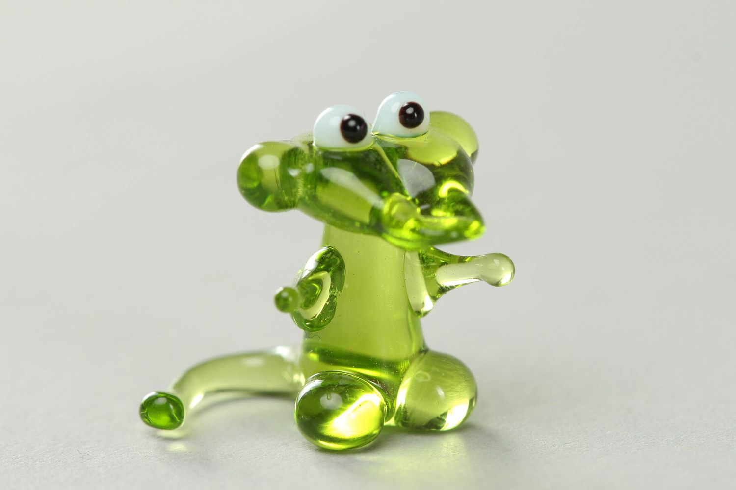 Handmade glass statuette Crocodile photo 1
