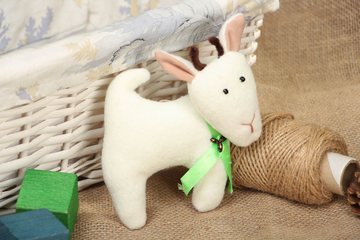 Handmade soft toy for kids Goat photo 5