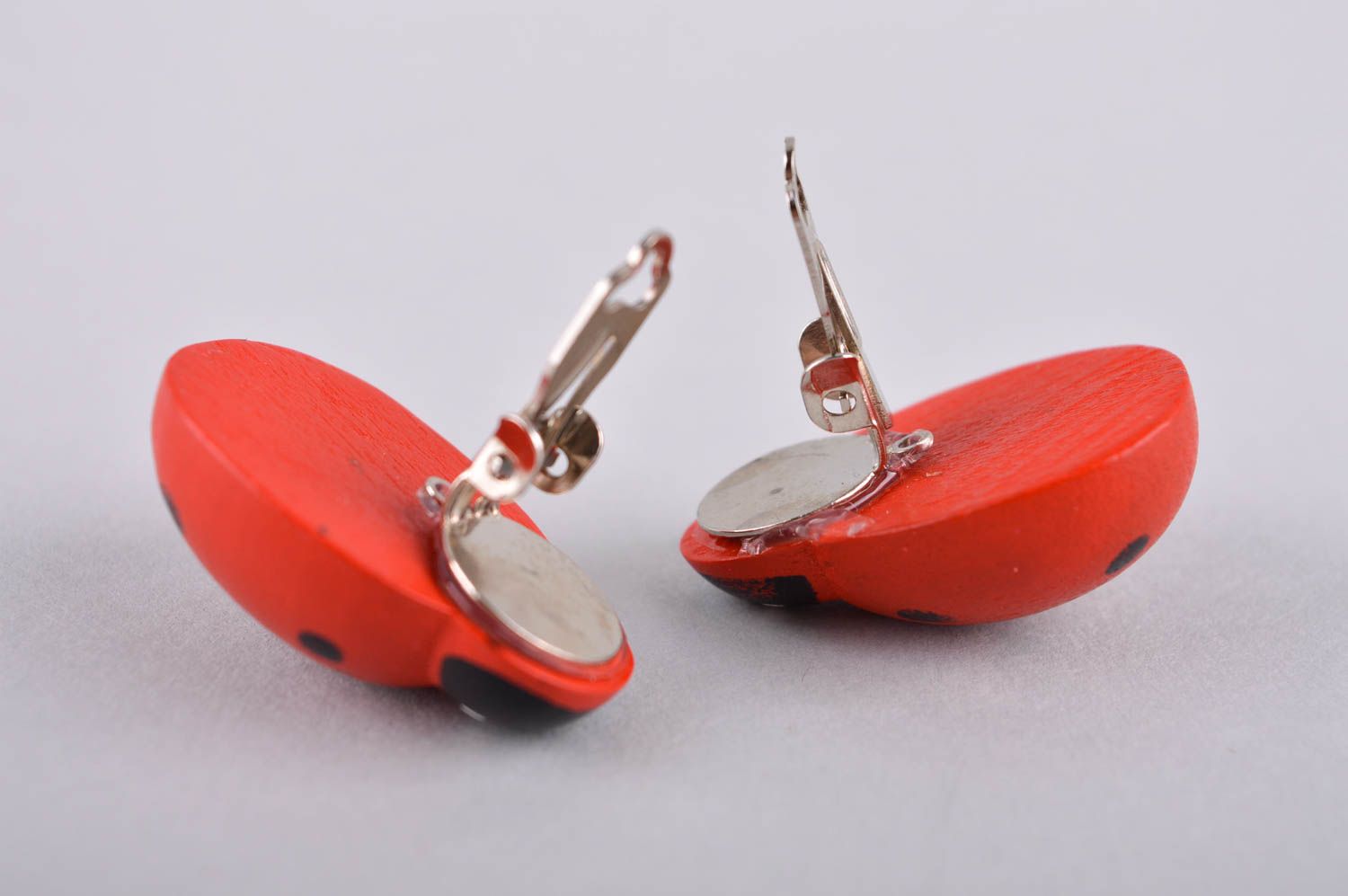 Handmade ear clips designer earrings unusual accessory gift ideas gift for girls photo 5