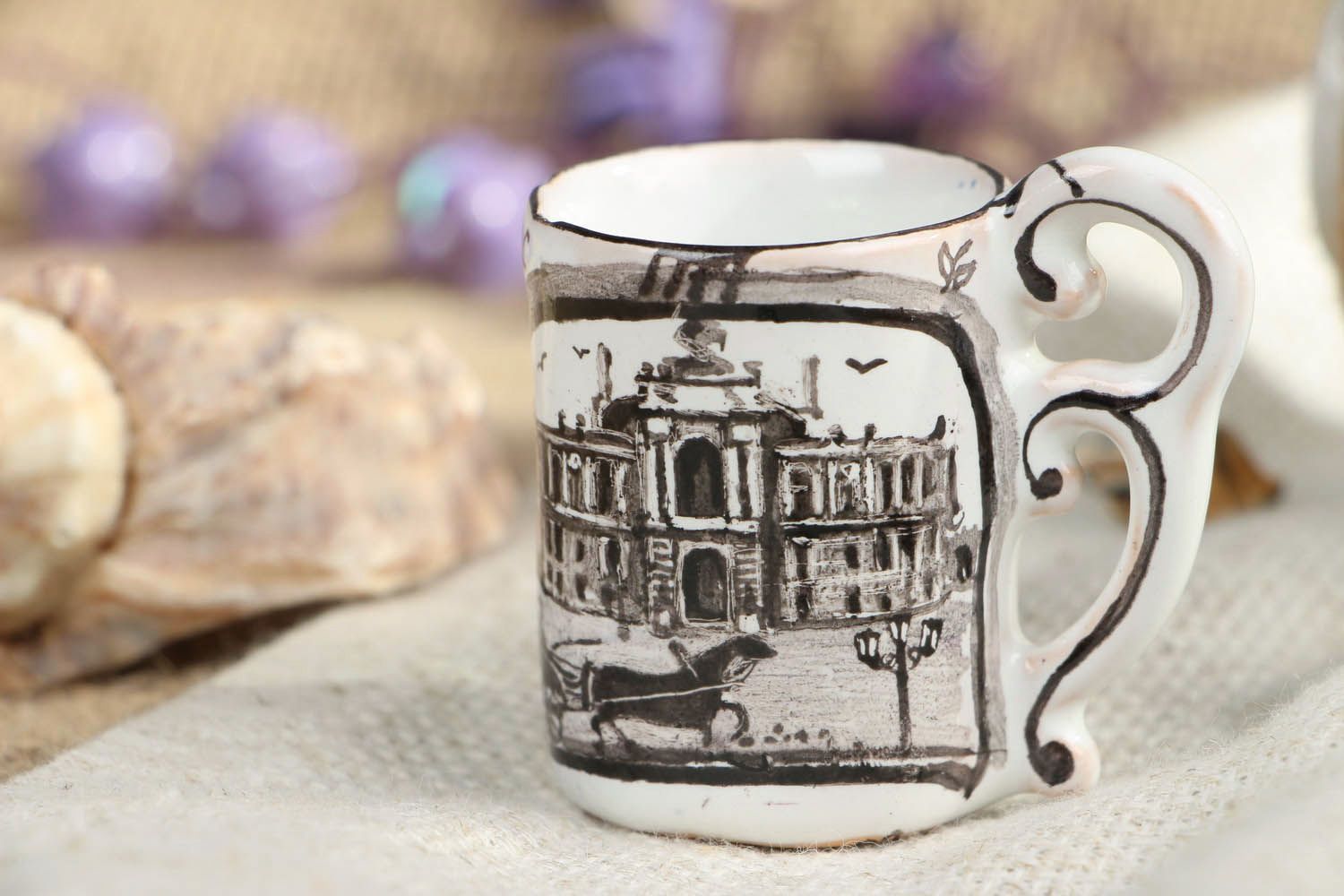 Decorative ceramic mug photo 5