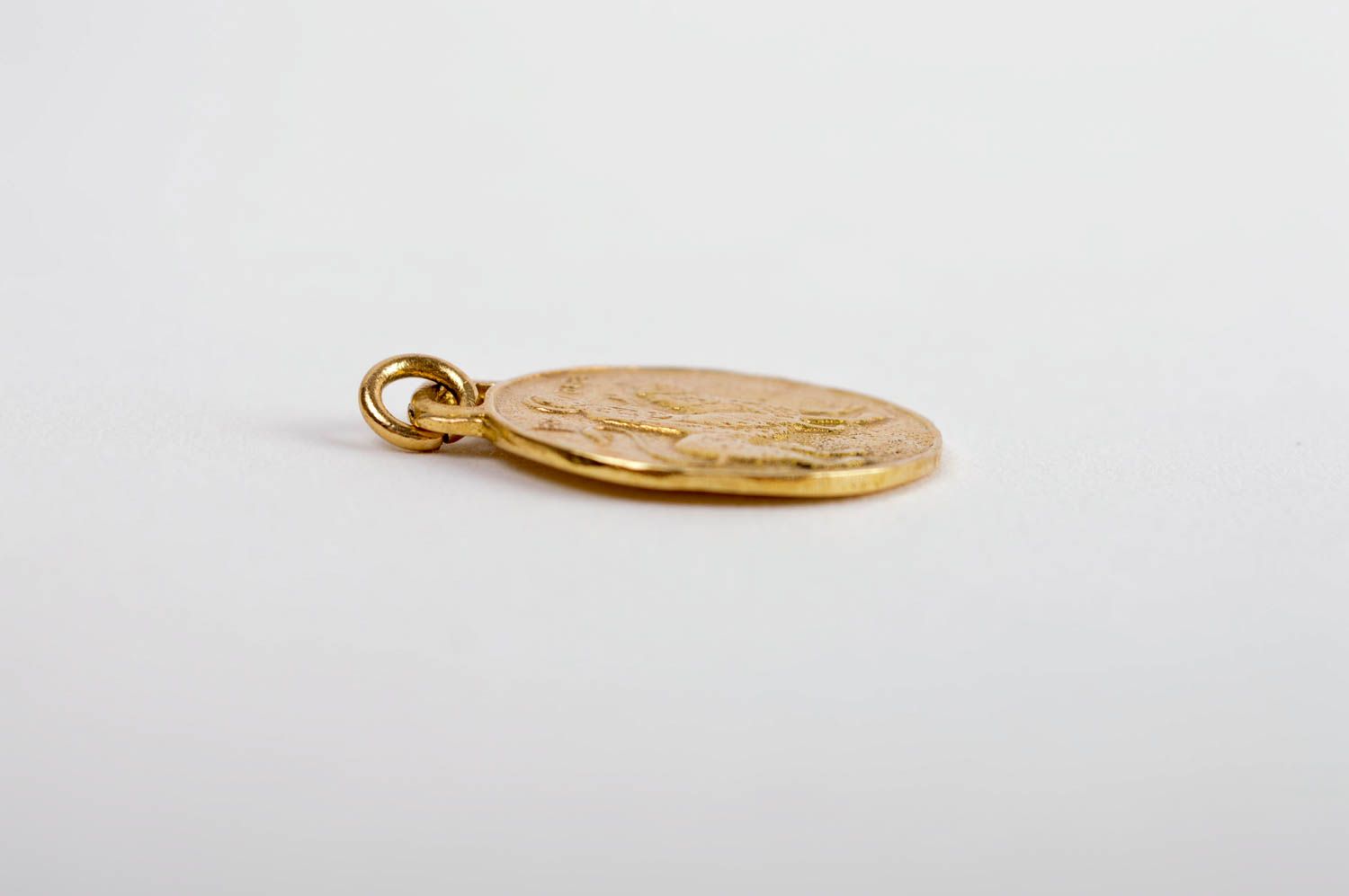 Handmade brass pendant unusual neck accessory stylish designer pendant photo 4