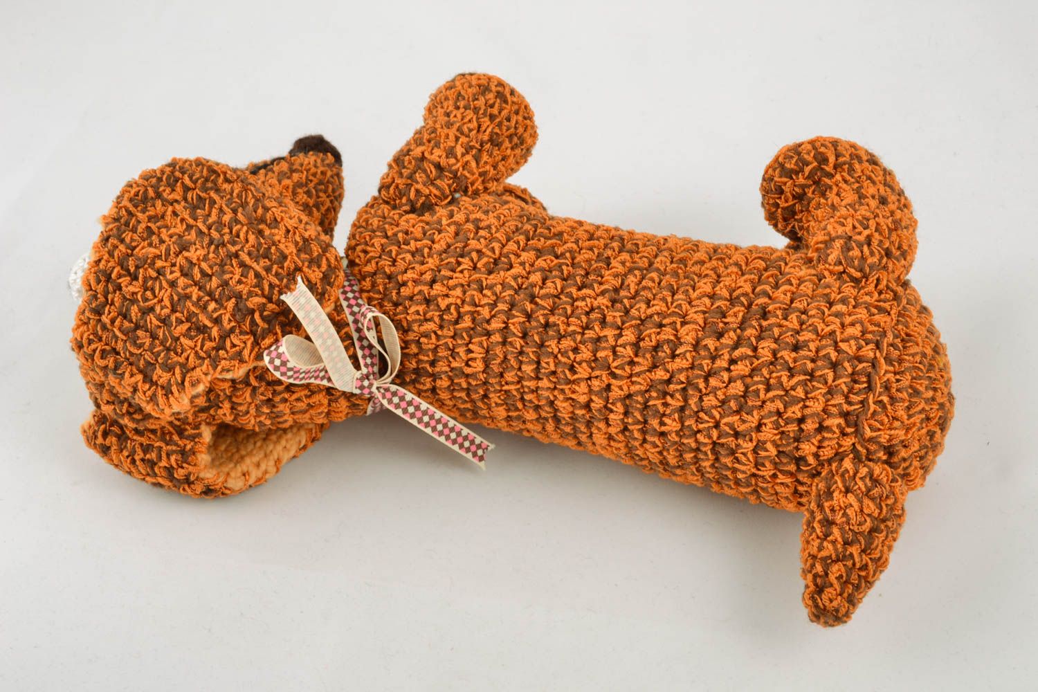 Handmade crochet toy Badger-dog photo 3