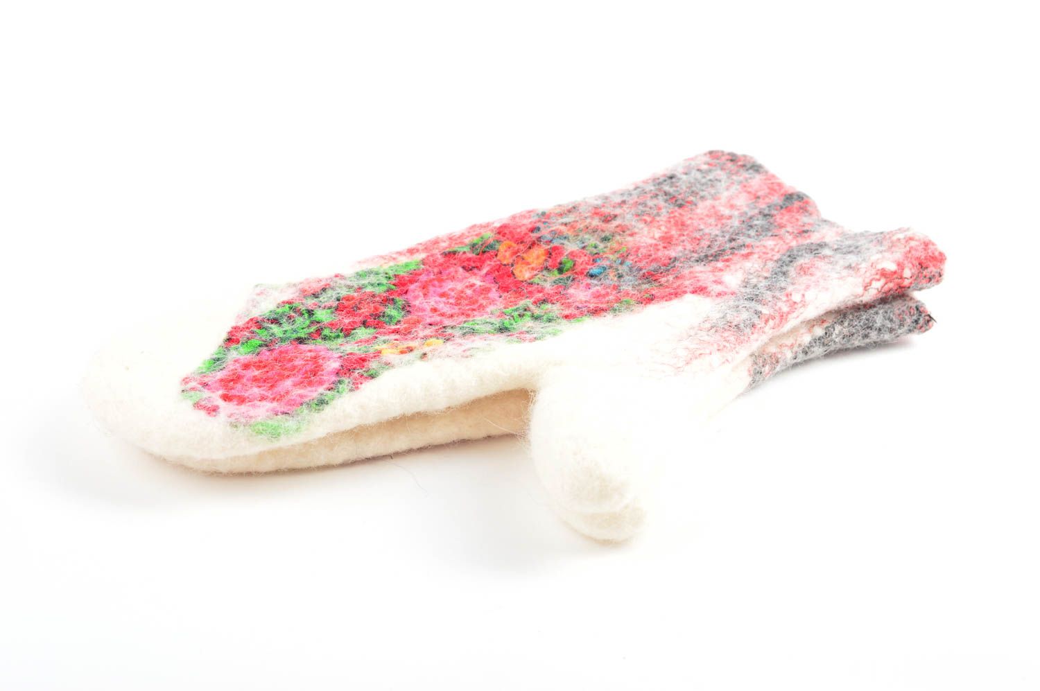 Bunte Handschuhe aus Wolle handmade Winter Accessoire Geschenk für Frauen foto 4