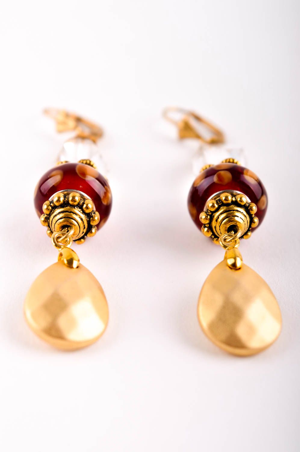 Handmade Ohrringe ausgefallener Ohrschmuck Accessoire für Frauen lange Ohrringe foto 4