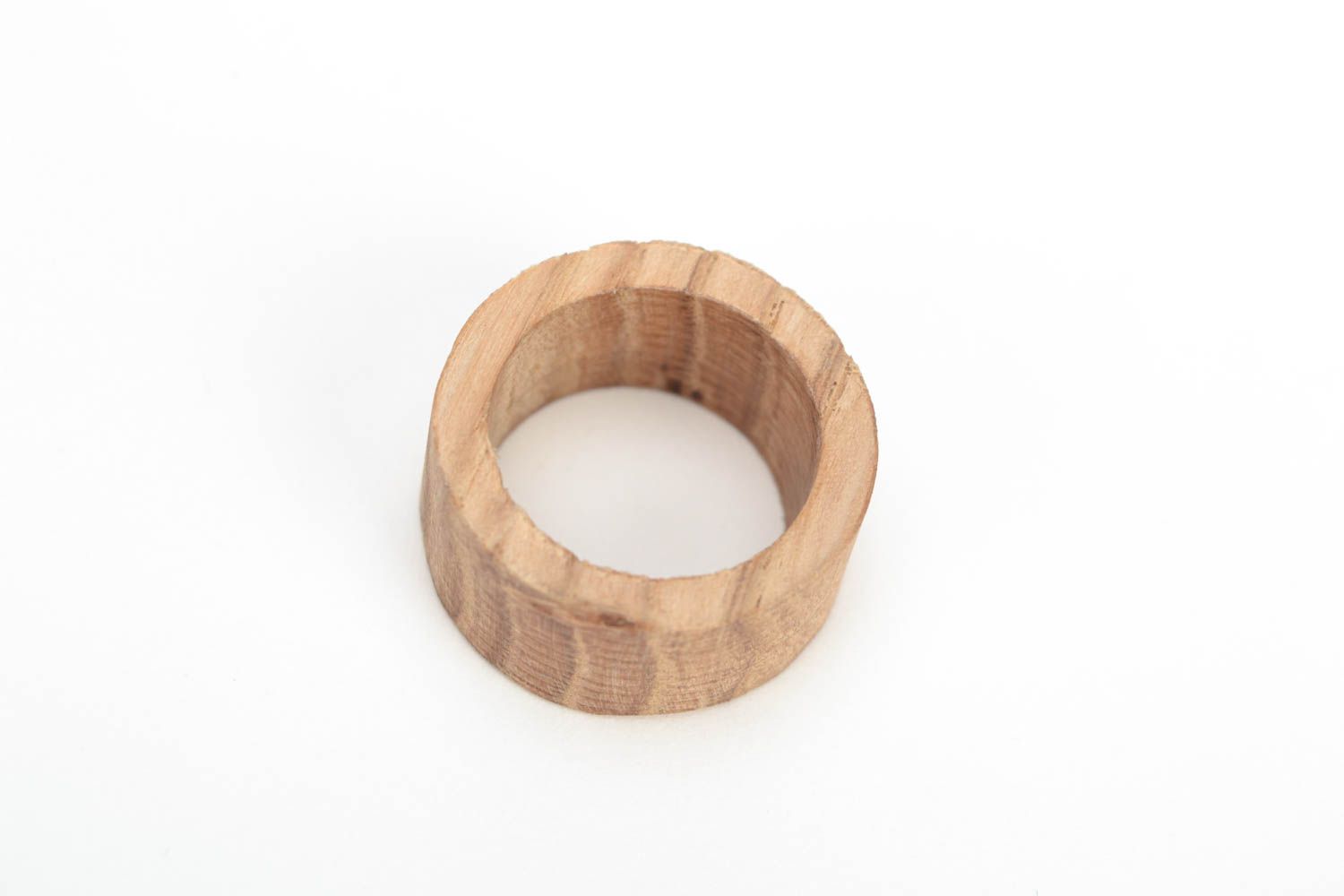 Breiter Schmuck Ring Rohling aus Holz handgefertigt Eichenholz foto 1