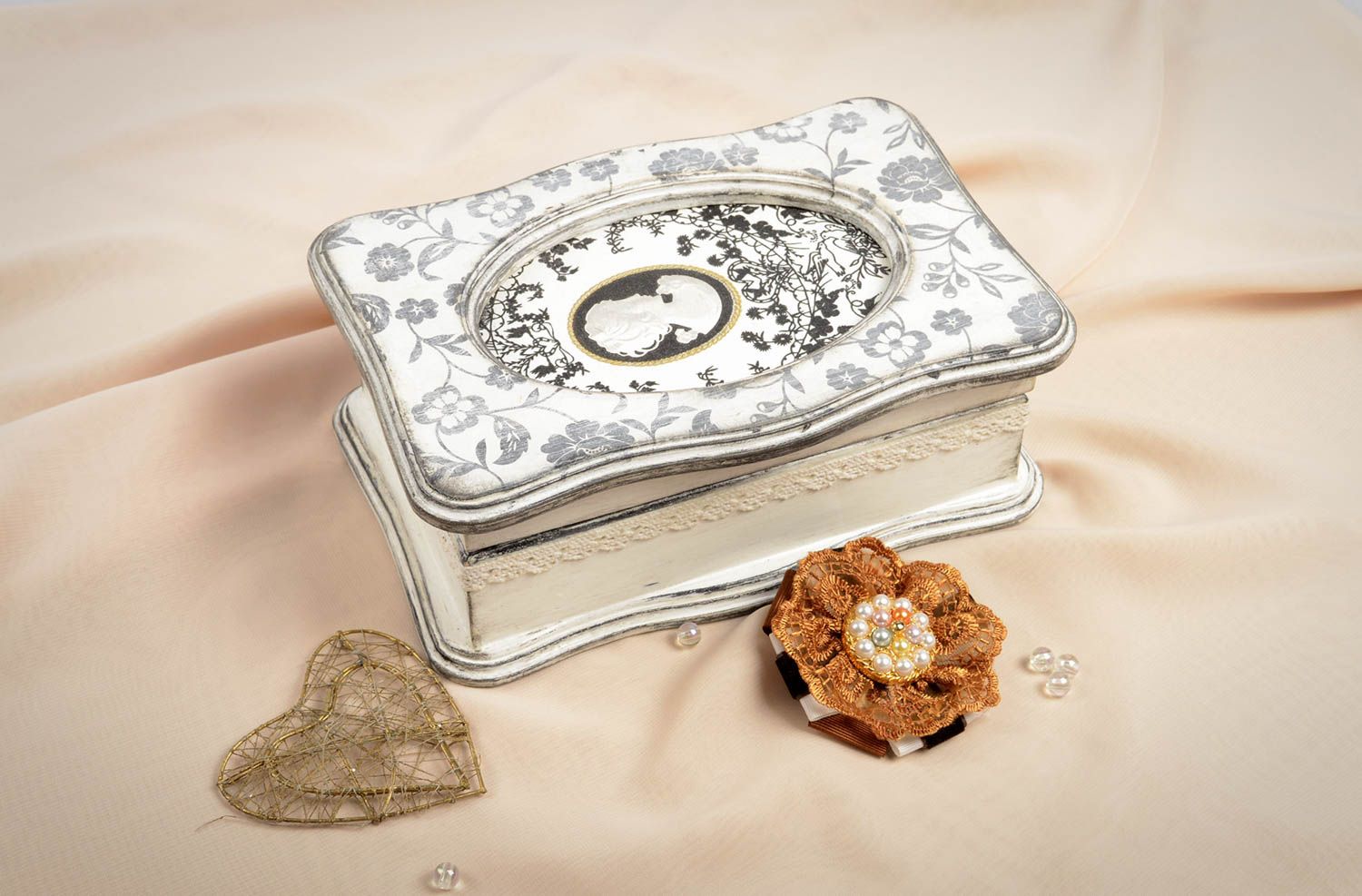 Decoupage jewelry box handmade wooden jewelry box designer home decor ideas photo 5