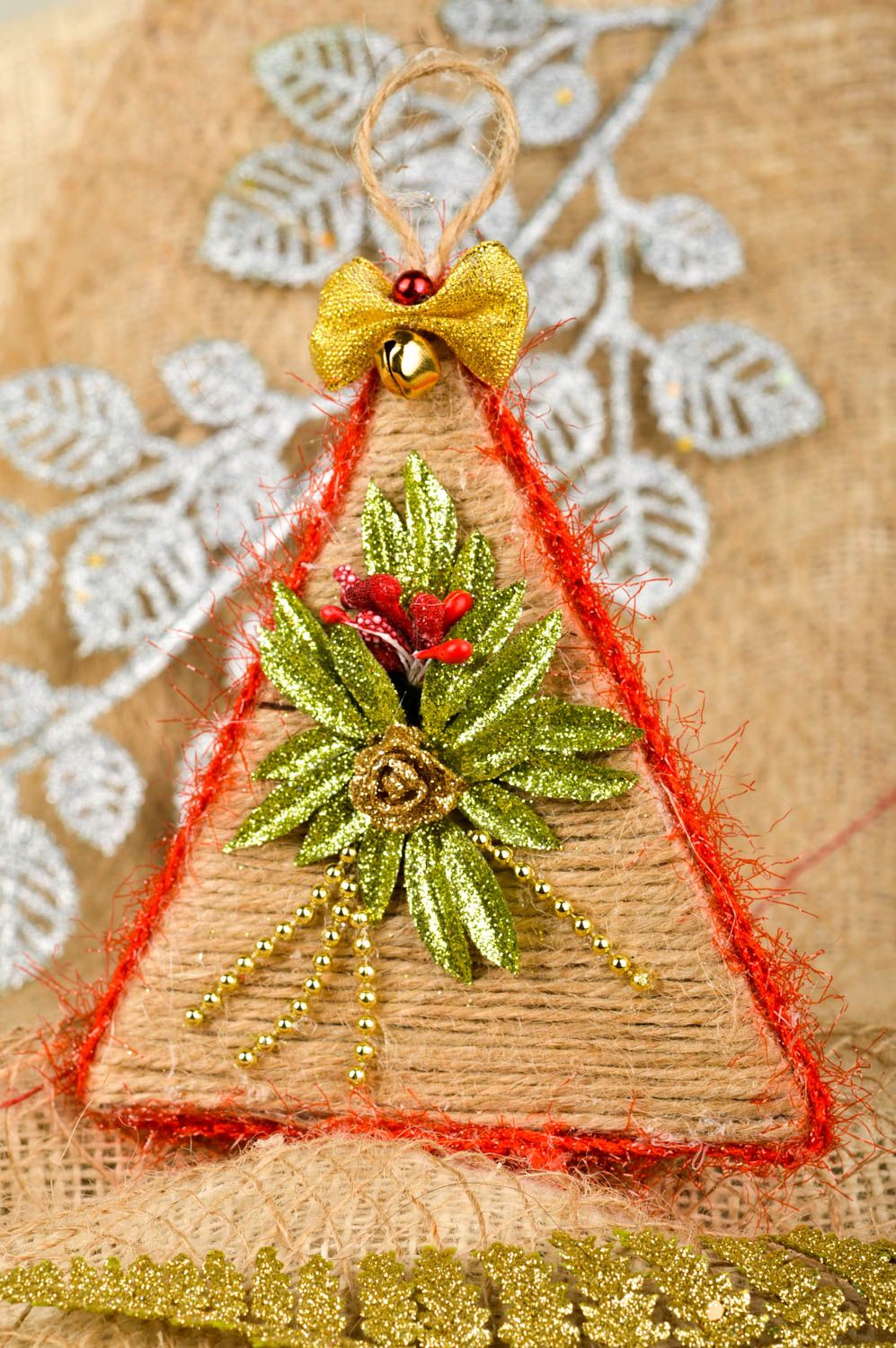 Handmade Christmas tree decoration Christmas tree pendant Christmas present photo 1