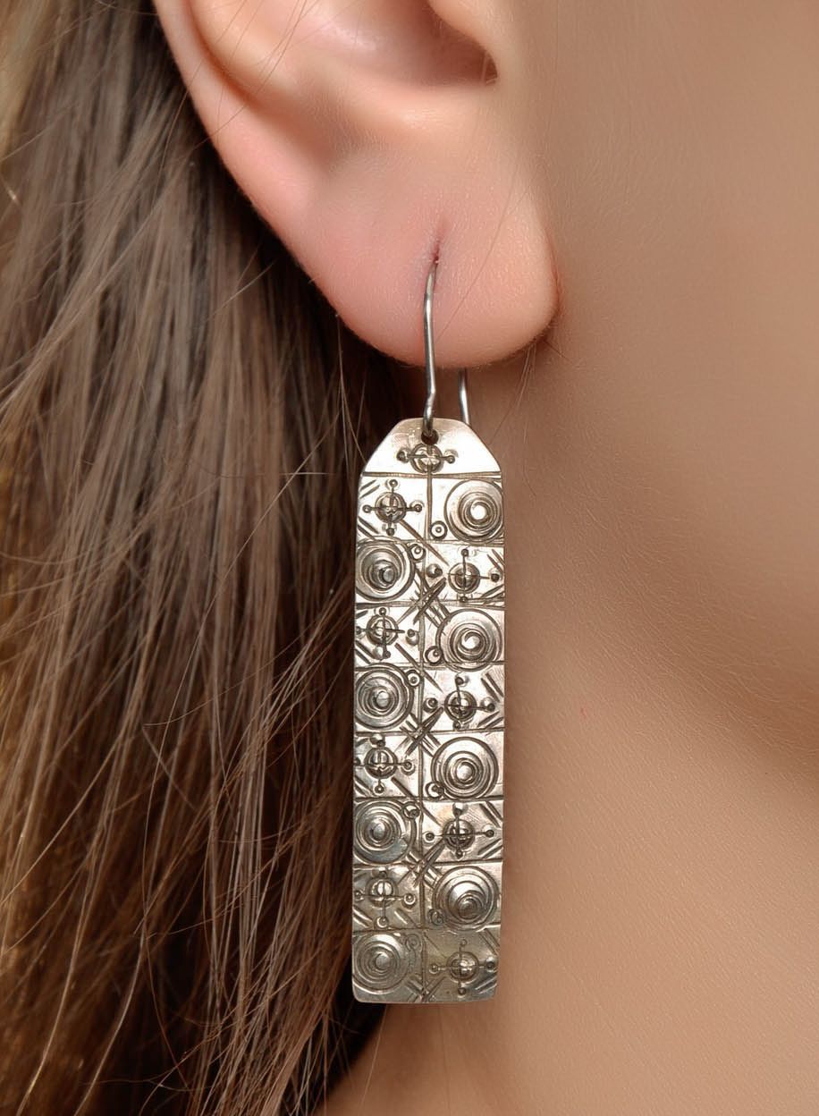 Long earrings with ornament photo 4