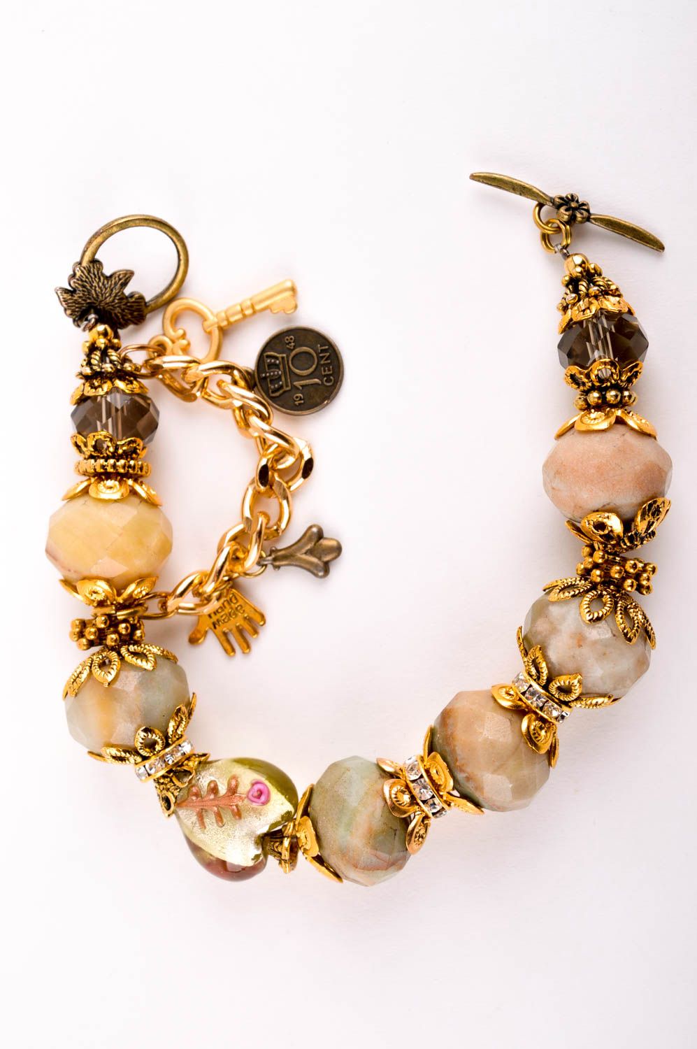 Designer bracelet with natural stones handmade stone jewelry fashion jewelry photo 4