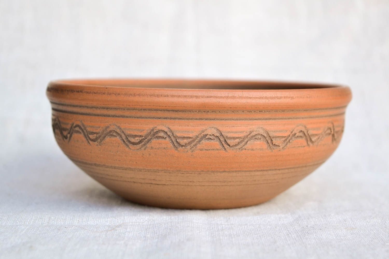 Керамическая миска ручной работы глиняная миска с узорами глиняная посуда фото 5