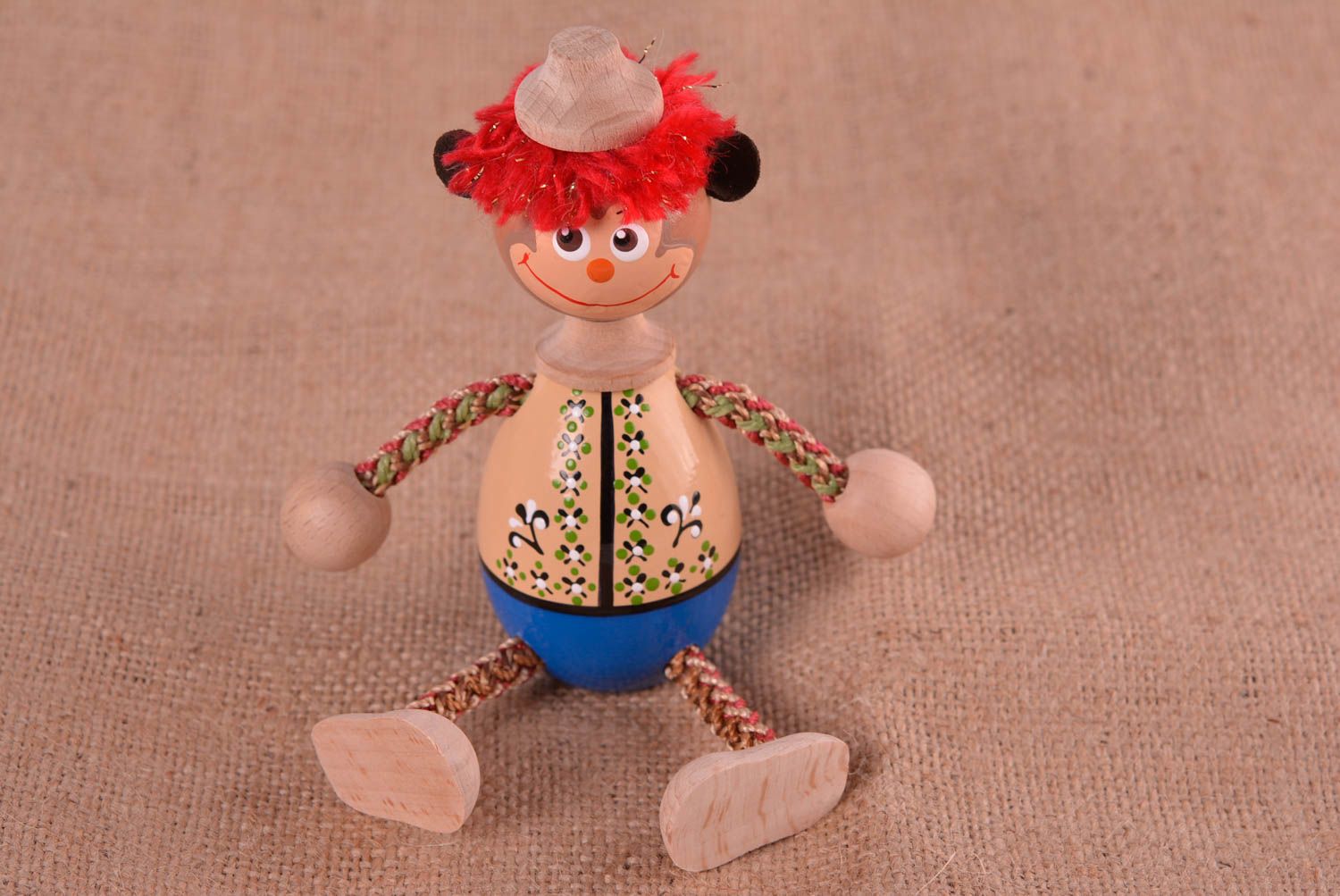 Игрушка ручной работы очаровательная игрушка из дерева подарок для ребенка фото 2