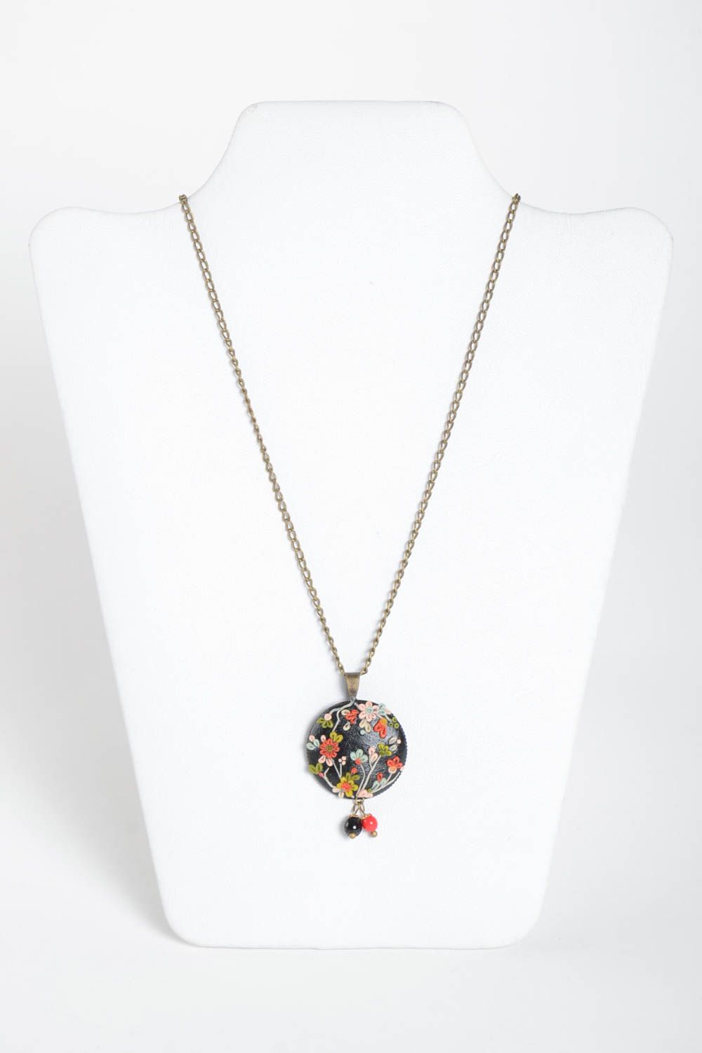 Stylish handmade plastic flower pendant costume jewelry designs gifts for her photo 2
