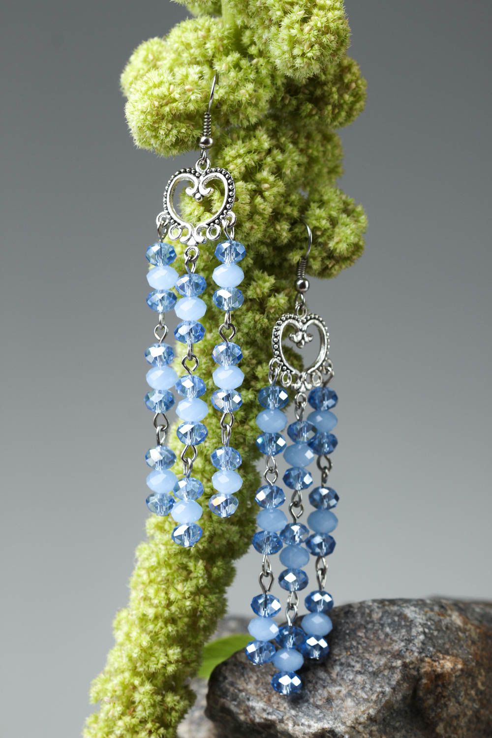 Handmade earrings stone earrings designer accessory unusual gift for women photo 1
