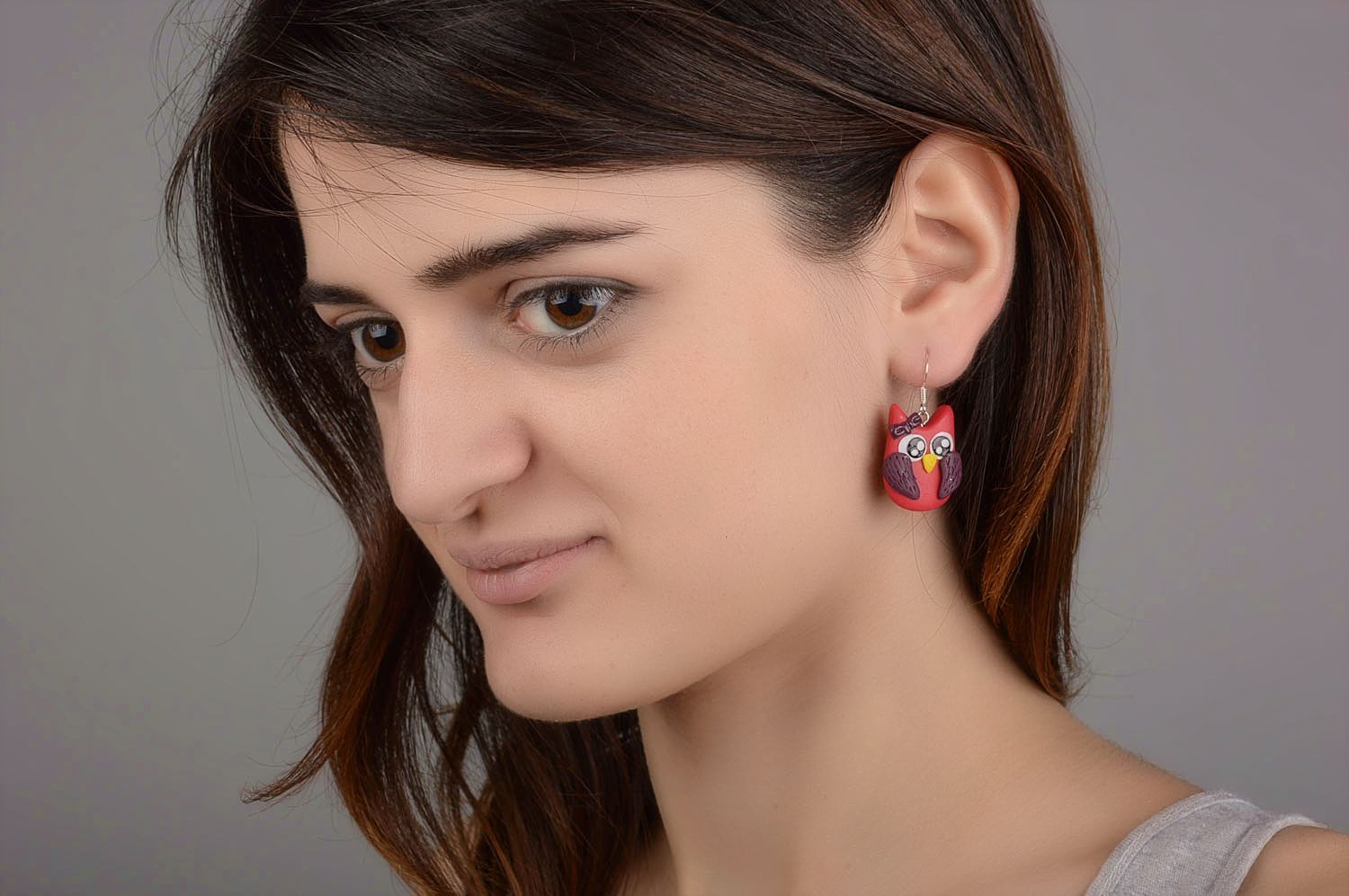 Boucles d'oreilles pendantes Bijou fait main chouettes Cadeau femme accessoire photo 5