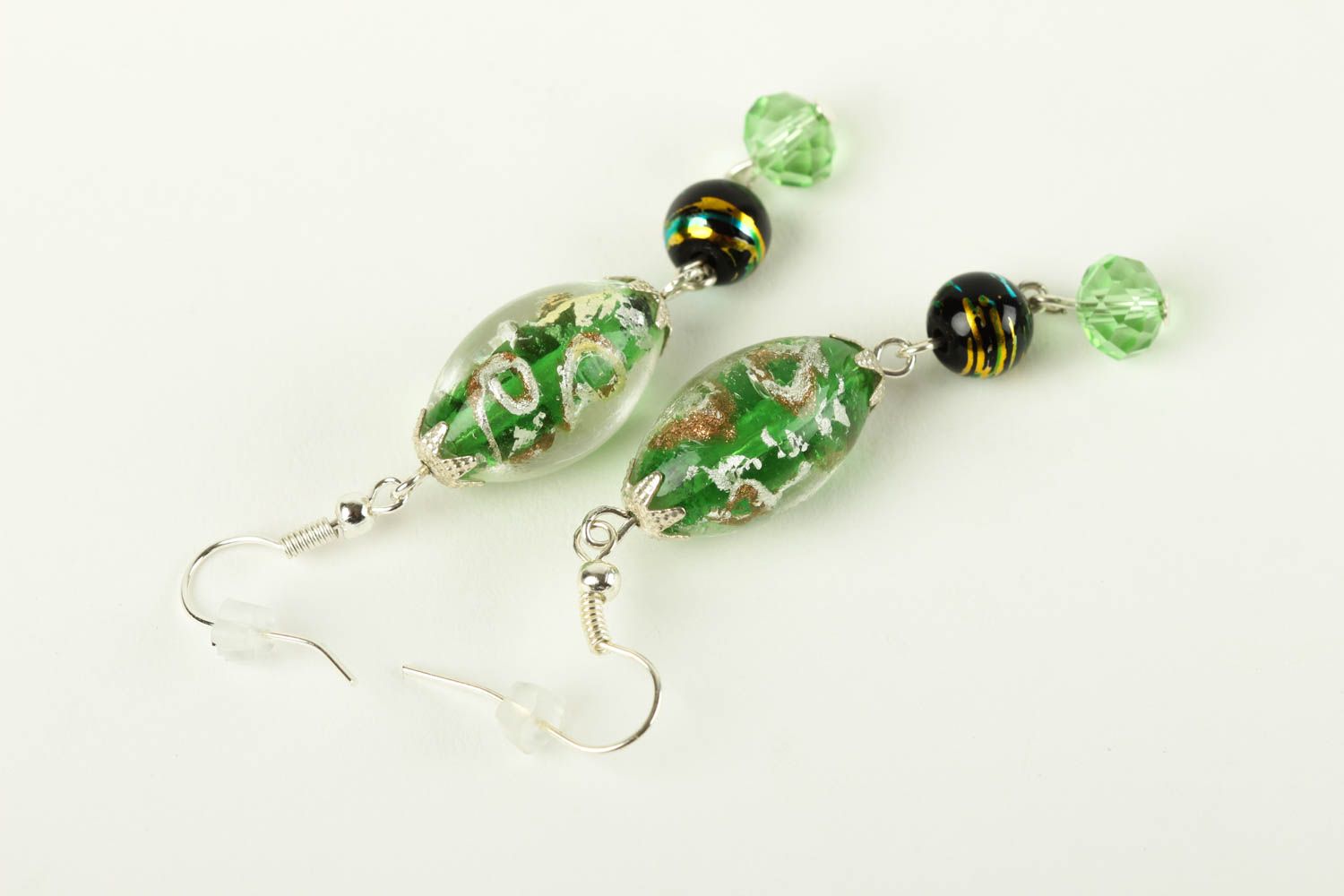 Glass earrings handmade long earring fashion earrings stylish jewelry for girls photo 2