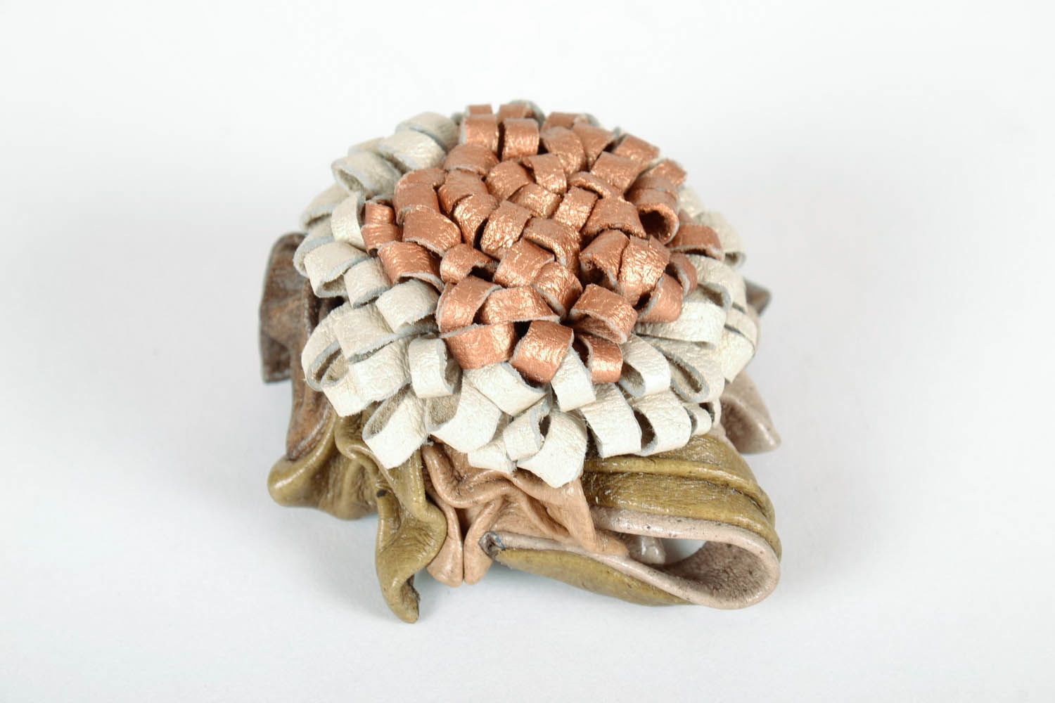 Leather Brooch-Flower photo 3