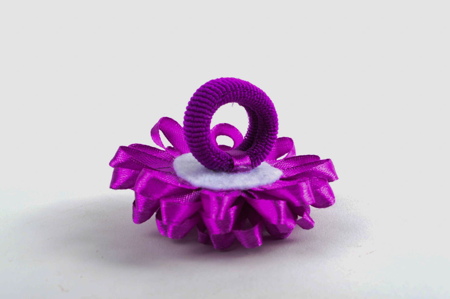 Bright handmade hair tie childrens flower scrunchie hair ornaments for girls photo 3