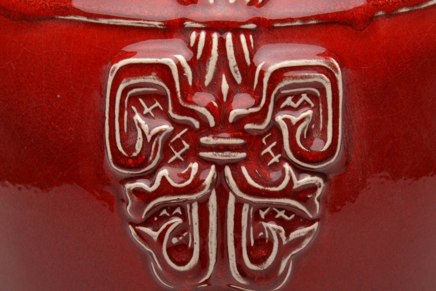 Rote Vase aus Keramik foto 5