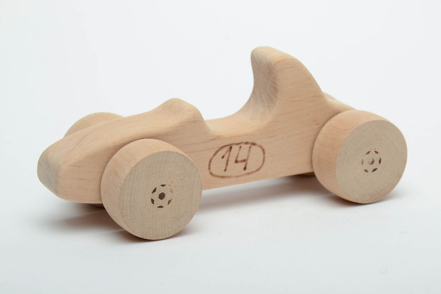 Wooden wheeled toy Racing Car photo 2