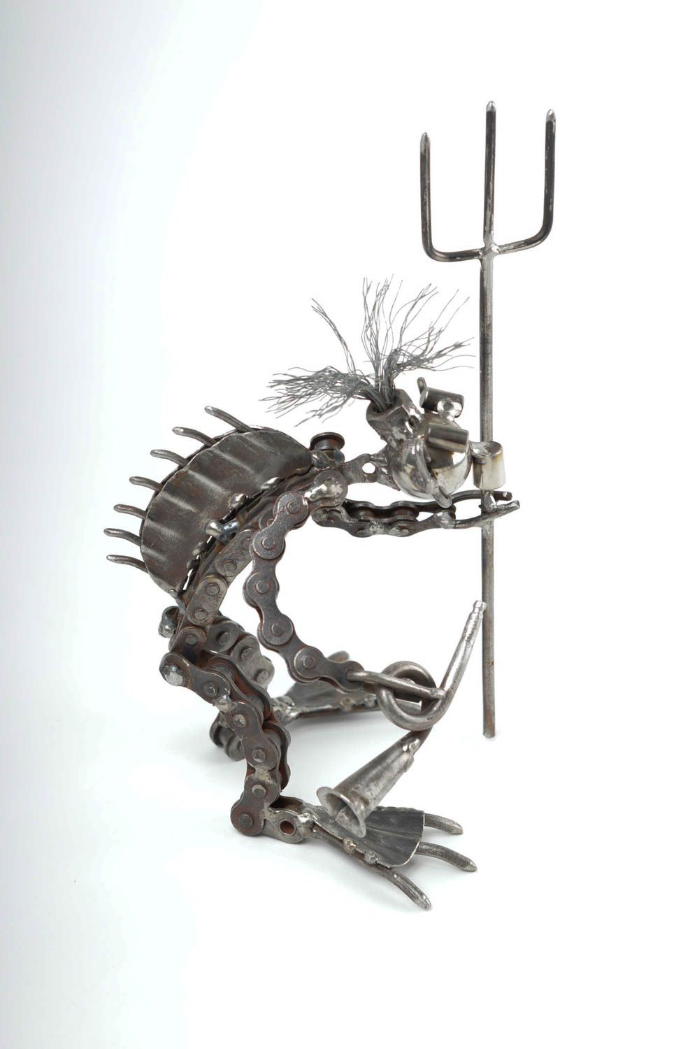 Figurine en métal faite main Statuette design originale Déco maison cadeau photo 3