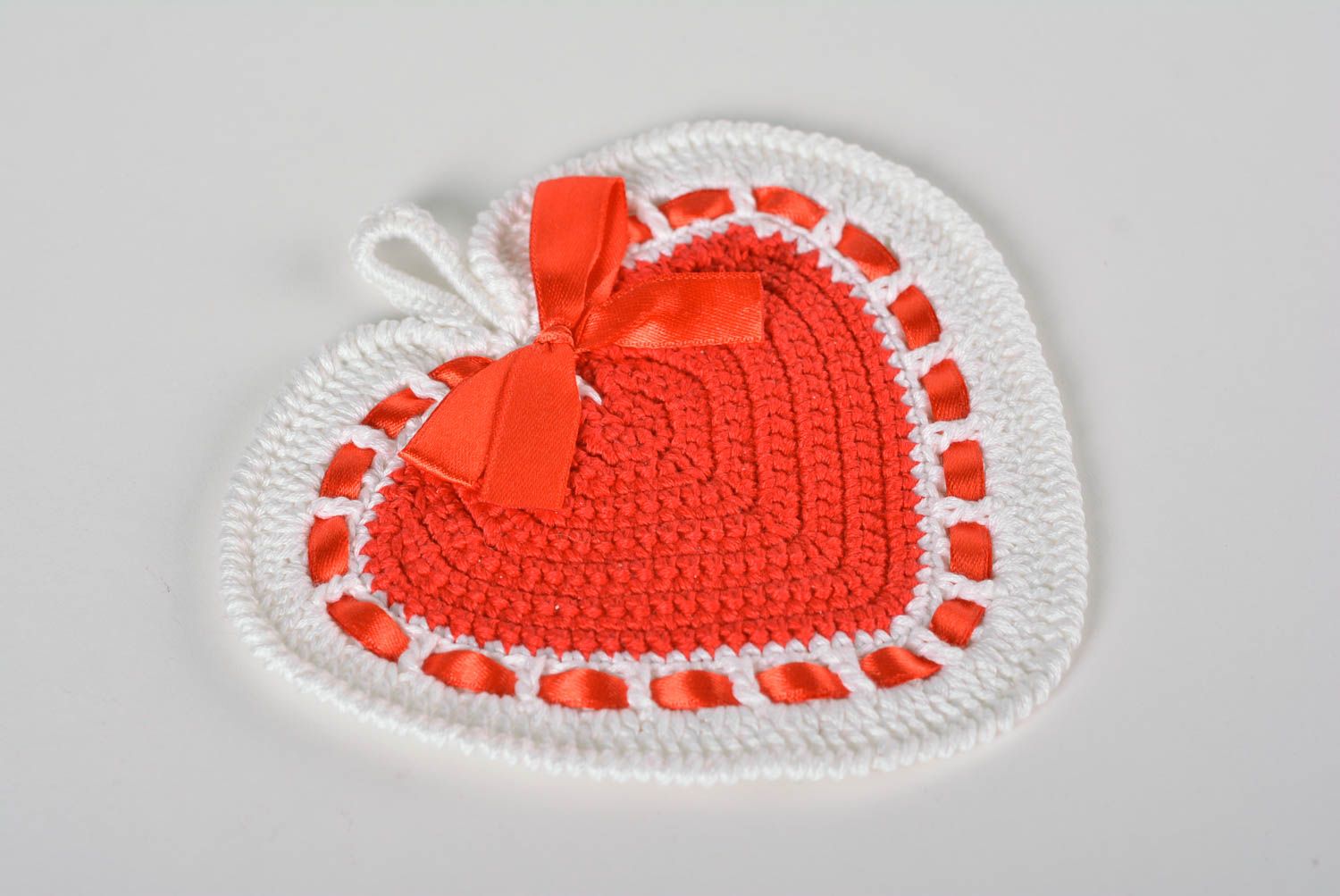 Handmade hot pad unusual hot pad kitchen accessory gift ideas crocheted hot pad photo 1