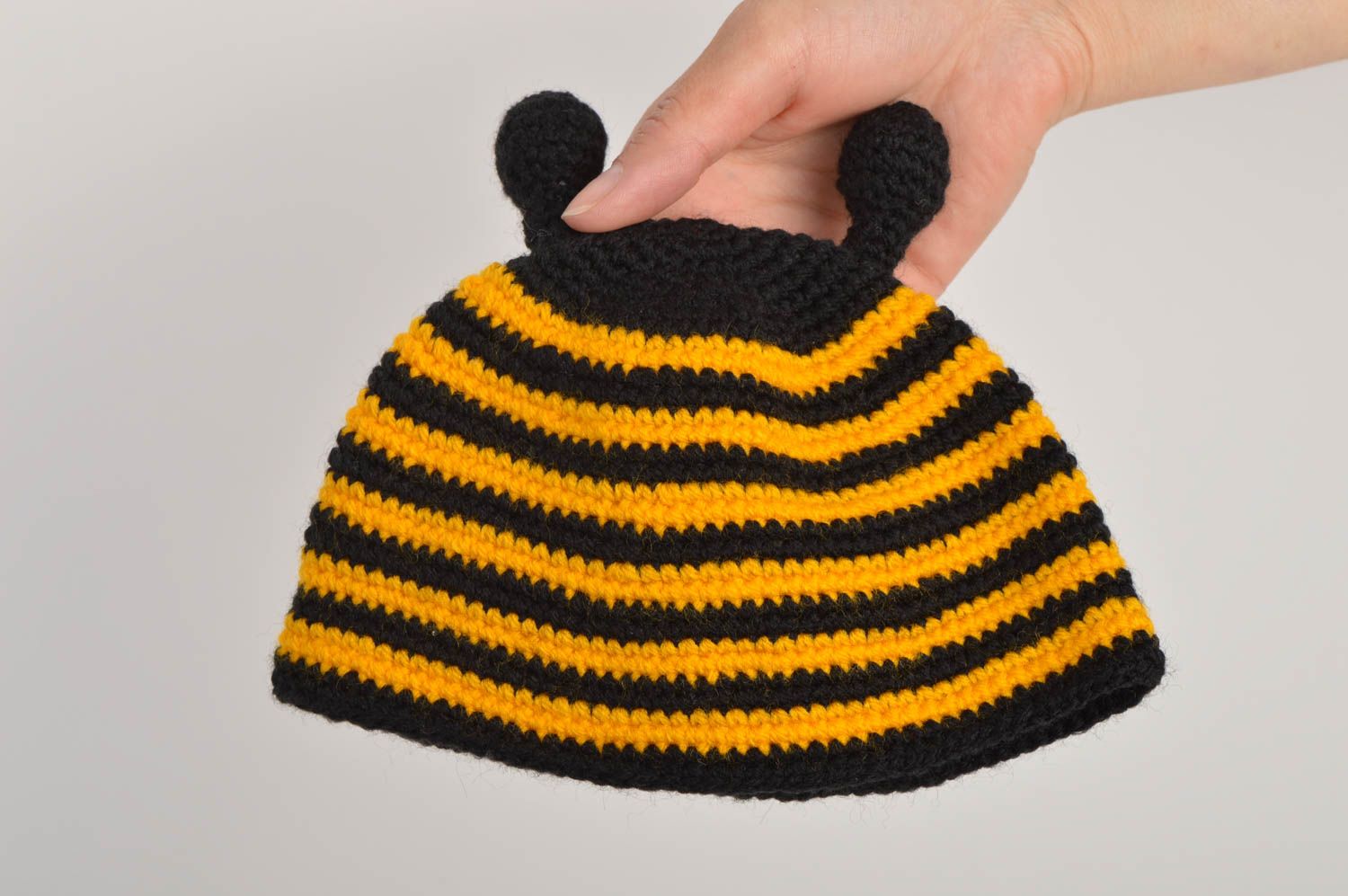 Unusual handmade crochet hat cute baby hat warm head accessories small gifts photo 4