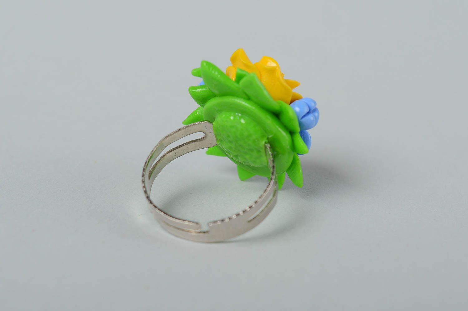 Handmade plastic jewelry flower ring fashion rings designer accessories photo 4