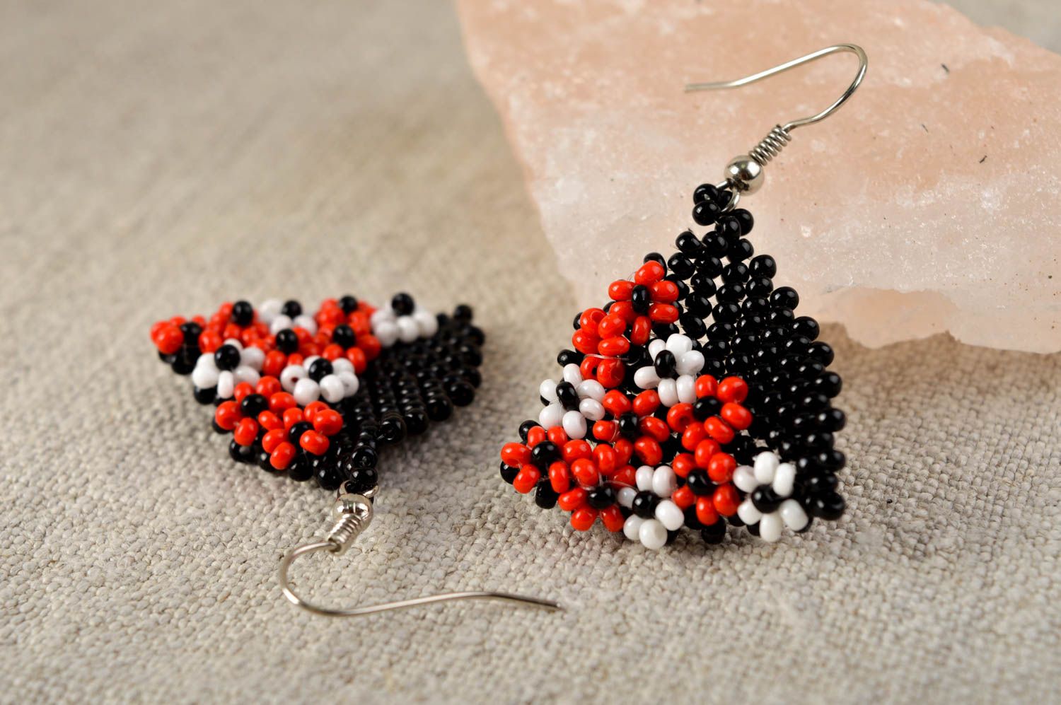 Handmade stylish earrings unusual designer jewelry cute earrings with charms photo 1