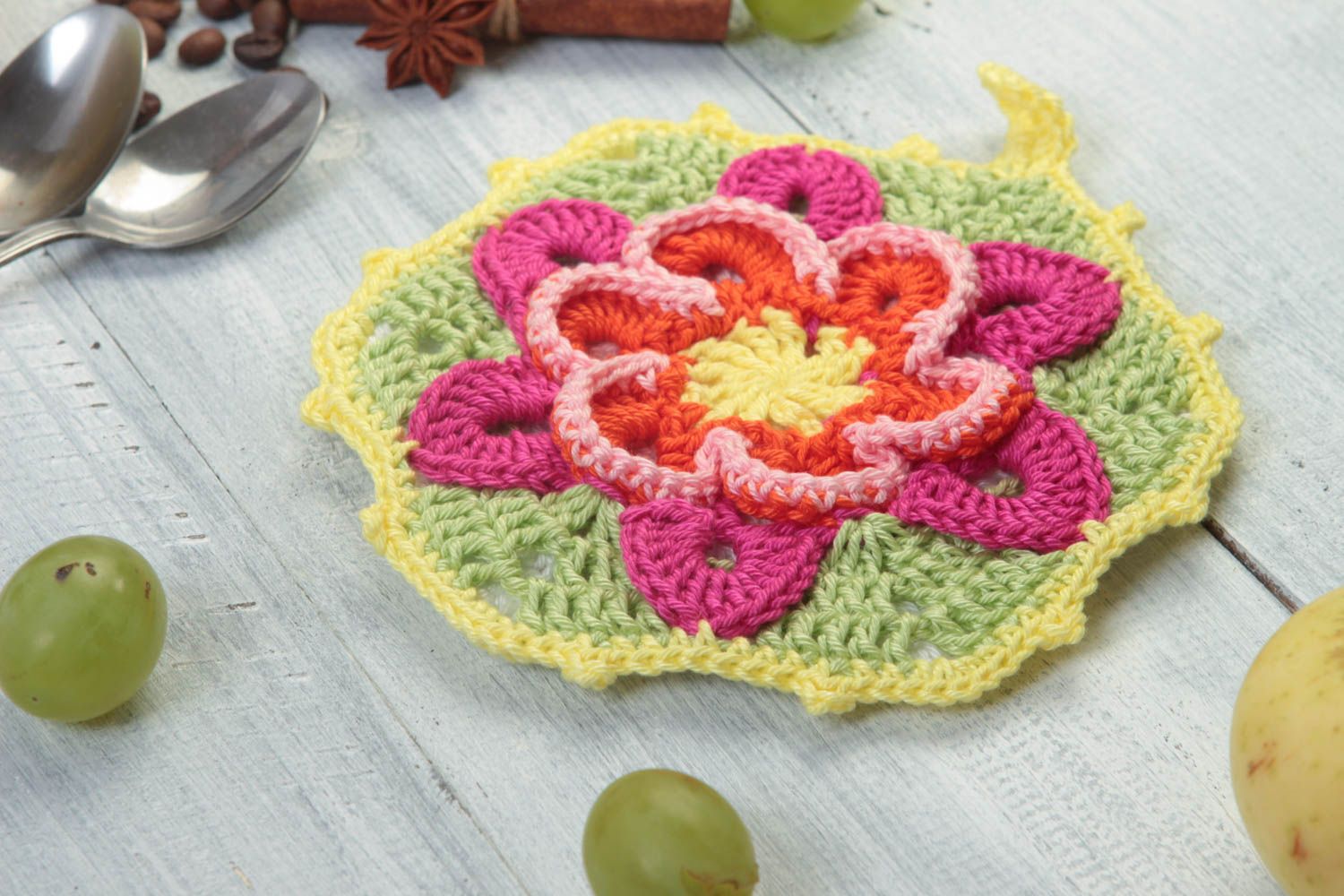 Beautiful handmade pot holder crochet potholder home textiles gift ideas photo 1