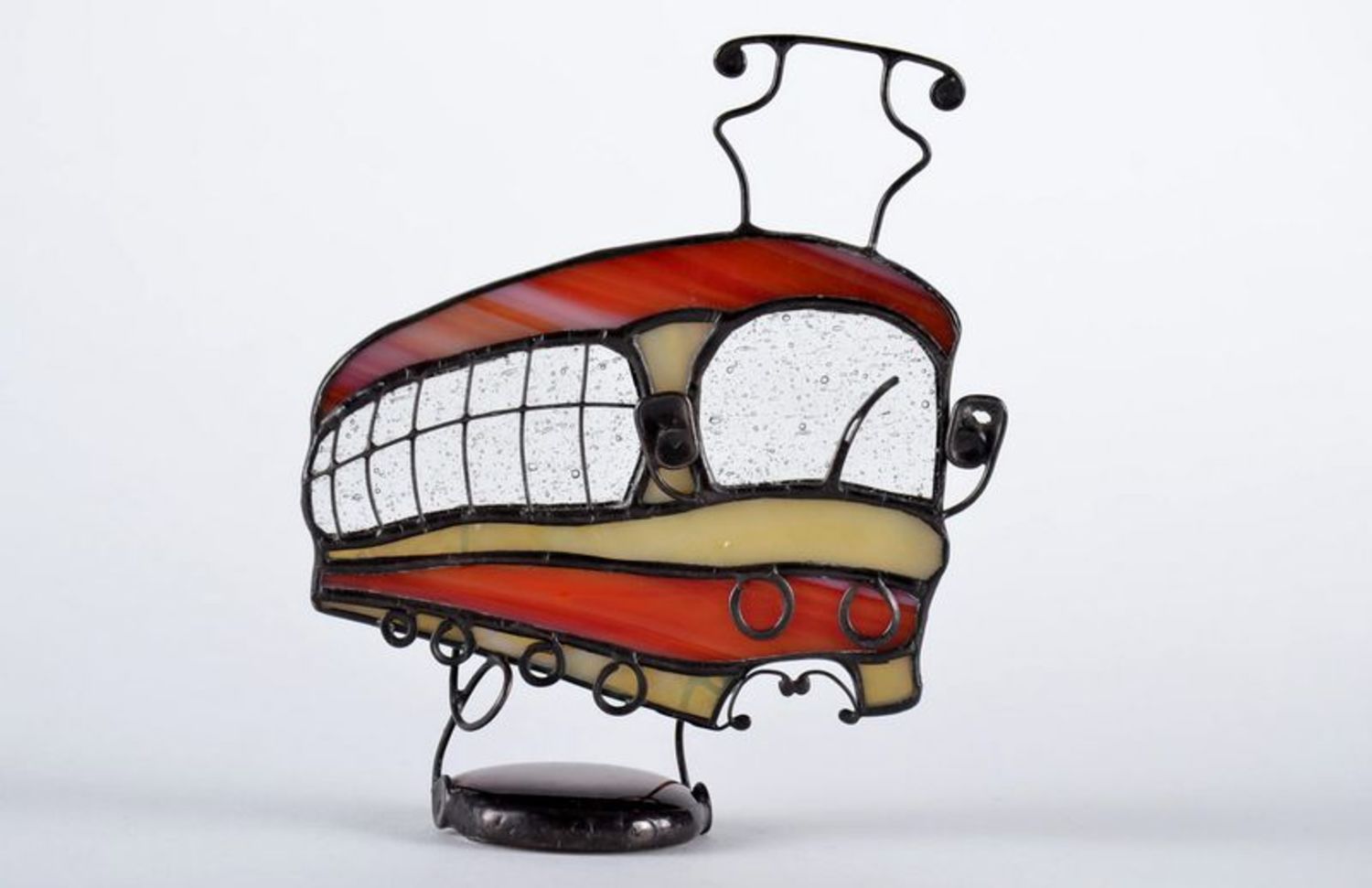 Stained glass statuette Trolleybus photo 4