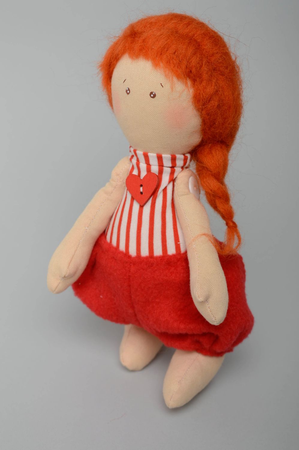Handmade designer doll Red-haired Girl photo 1