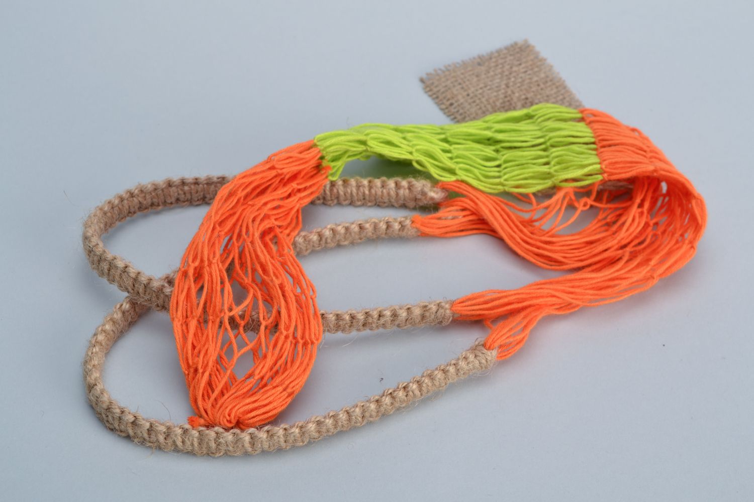 Linen string market bag photo 4