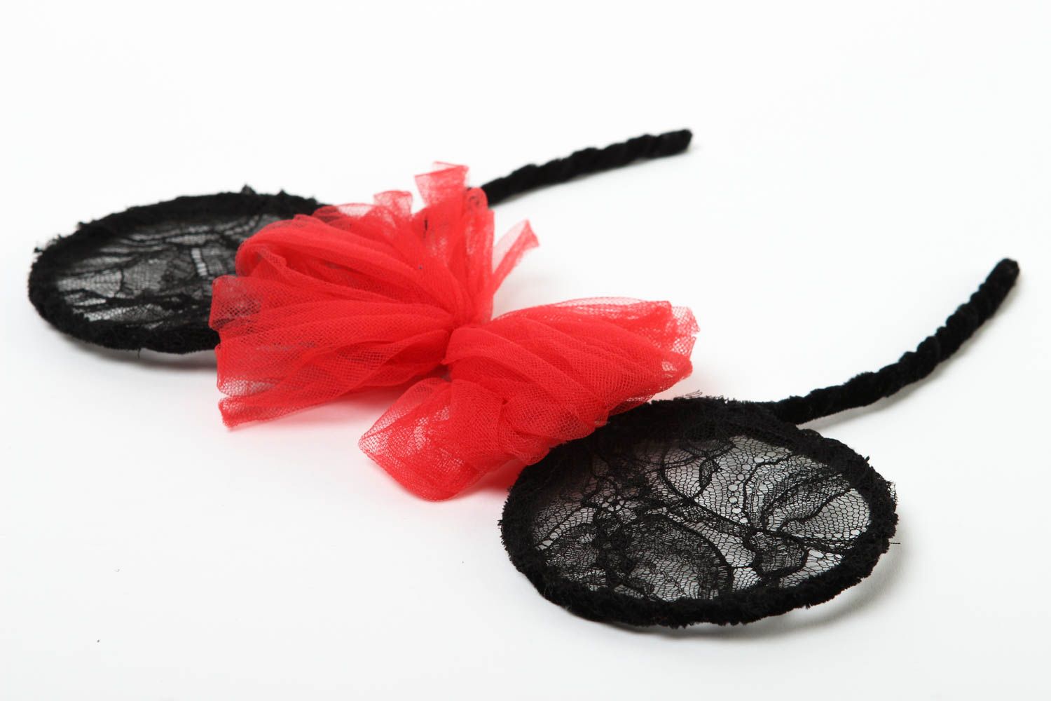 Handmade hair accessory mouse ears headband fashionable hair band perfect gift photo 4