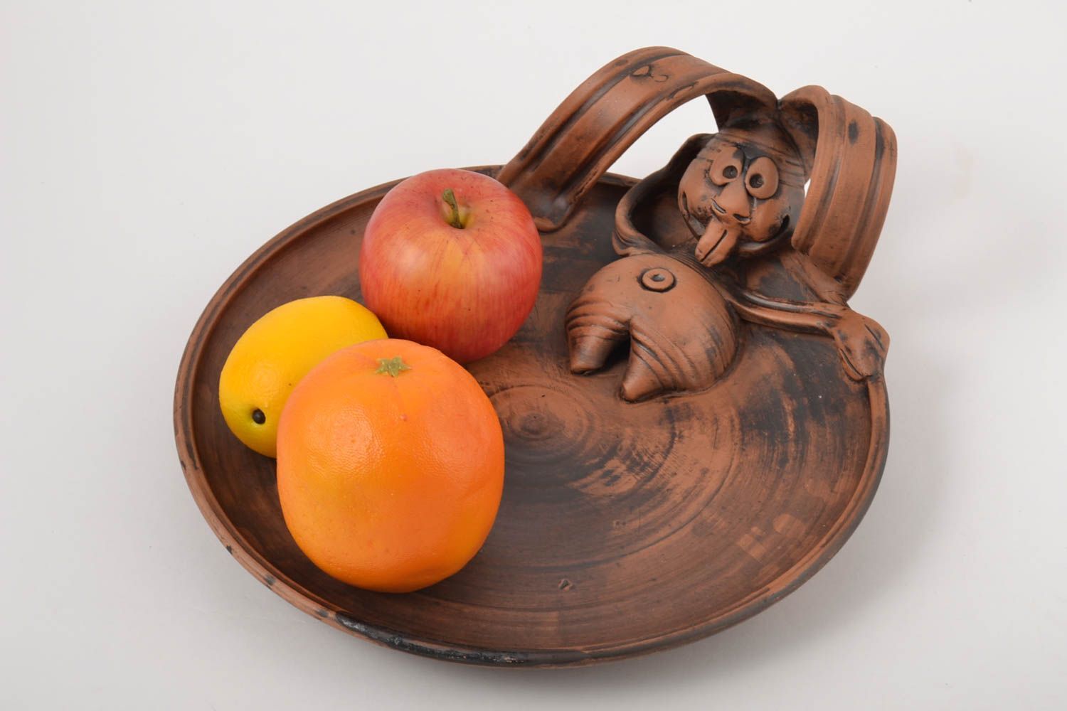 Keramik Teller handmade Keramik Geschirr Küchen Zubehör Geschenk Idee Hase  foto 1