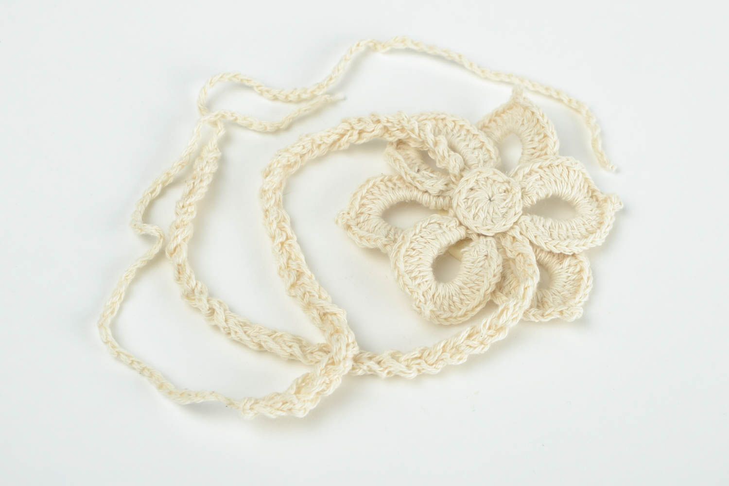 Handmade Haarband mit Blume Mädchen Haarschmuck Mode Accessoire aus Baumwolle foto 5