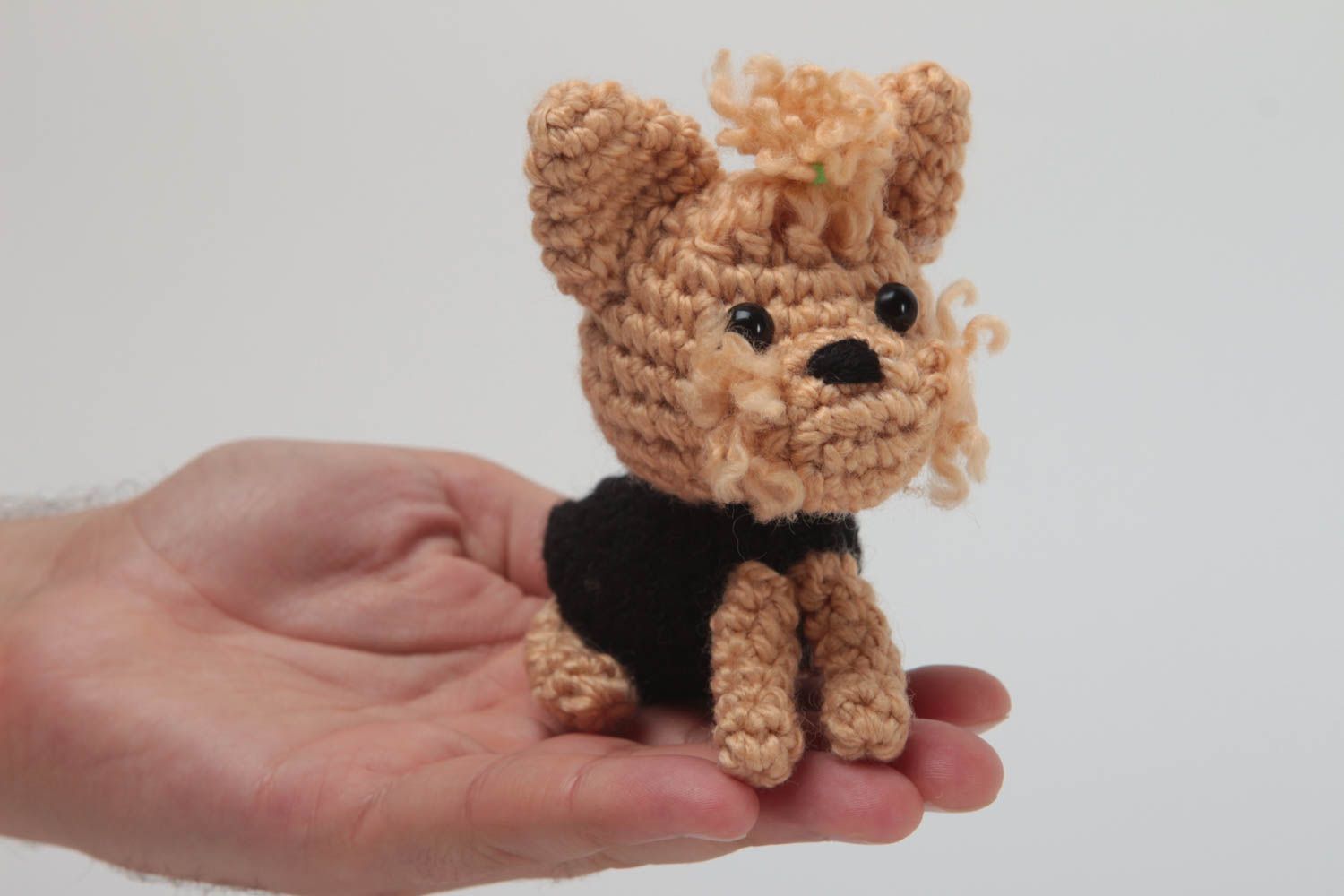 Juguete artesanal tejido peluche para niños regalo original Yorkshire terrier foto 5