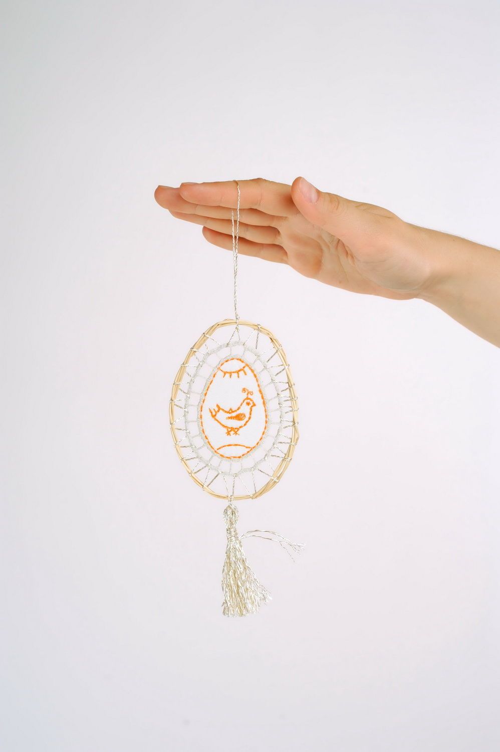 Decorative pendant with embroidery Birdie photo 2