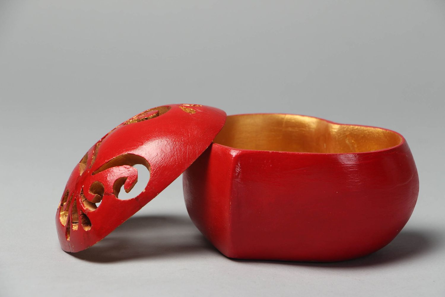 Cofanetto in ceramica fatto a mano scatola a forma di cuore regalo per donna foto 2