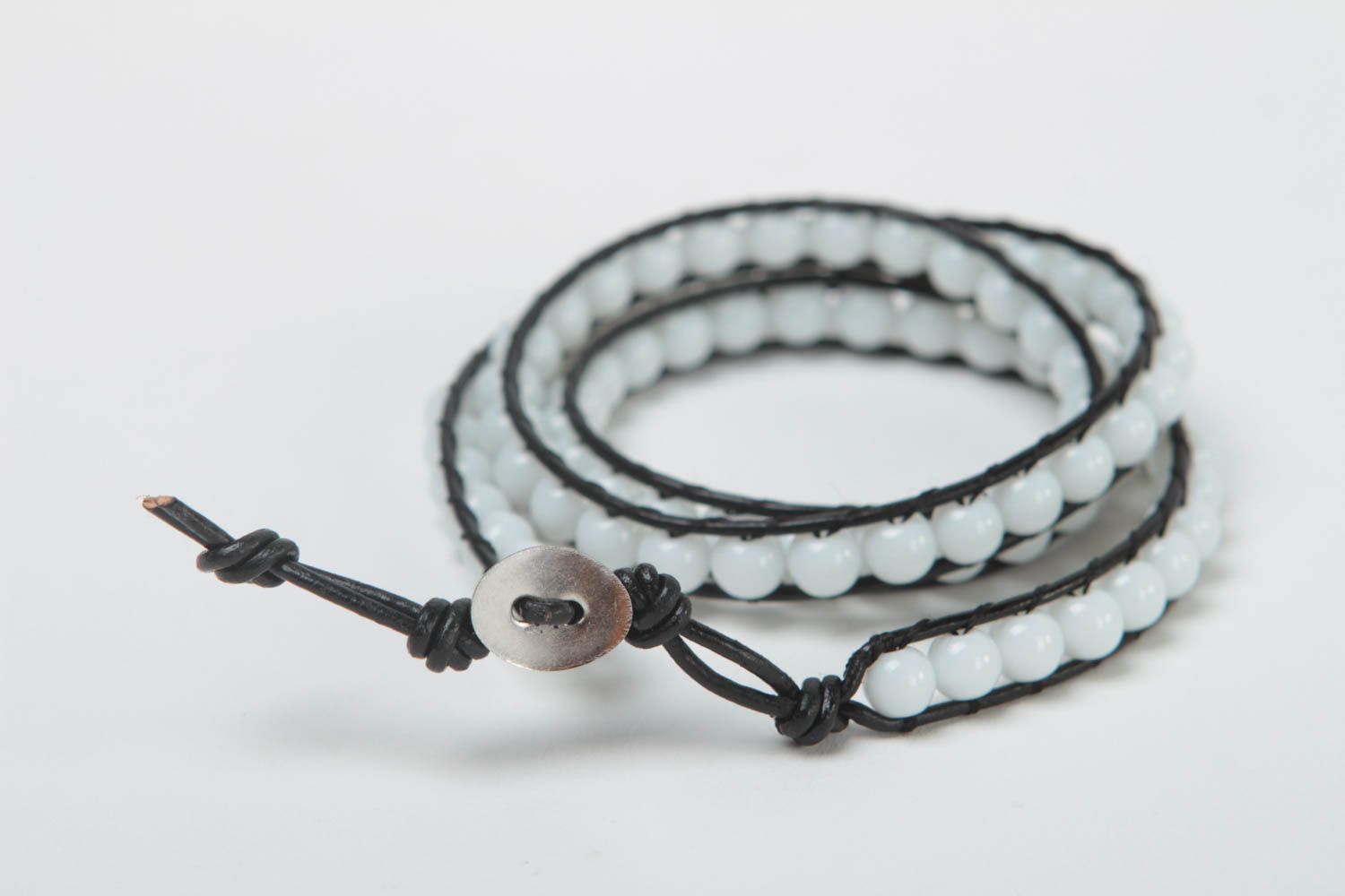 Handmade beads bracelet unusual bracelet made of beads designer jewelry  photo 1
