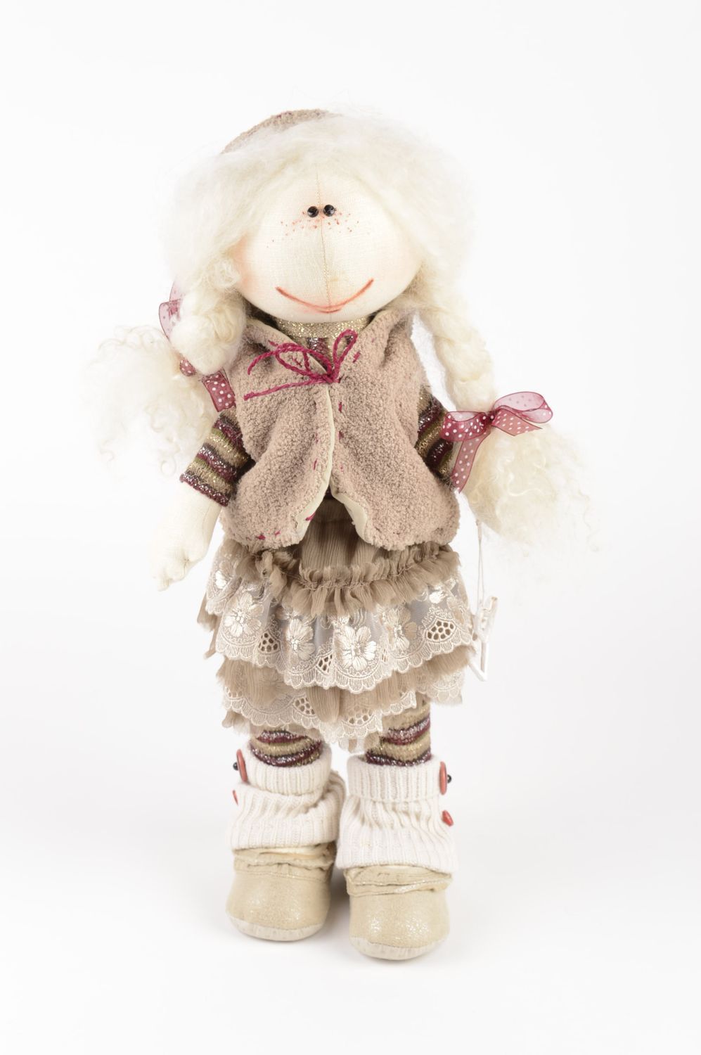 Кукла ручной работы интересная кукла из ткани мягкая кукла оригинальная фото 2