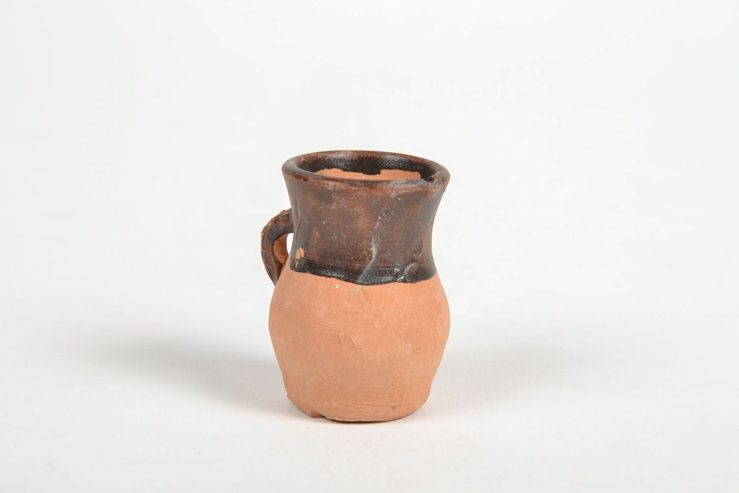 Handmade miniature clay pitcher for shelf or desk décor 0,04 lb photo 4