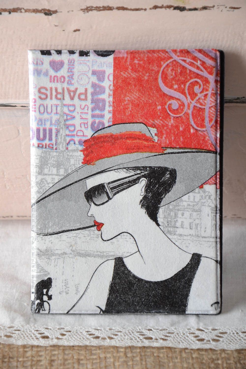 Handmade Reisepass Cover Pass Schützhülle Geschenk für Frauen Damen Accessoire foto 1