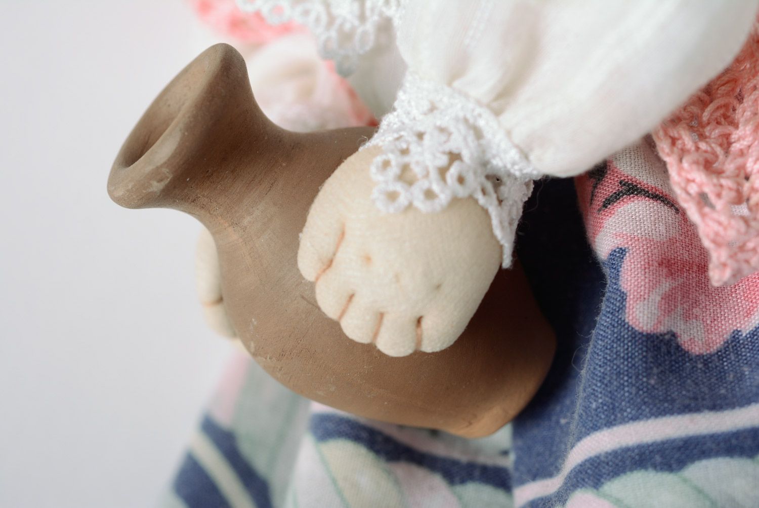 Interior handmade doll made of nylon and cotton Hostess with Pitcher home decor photo 4