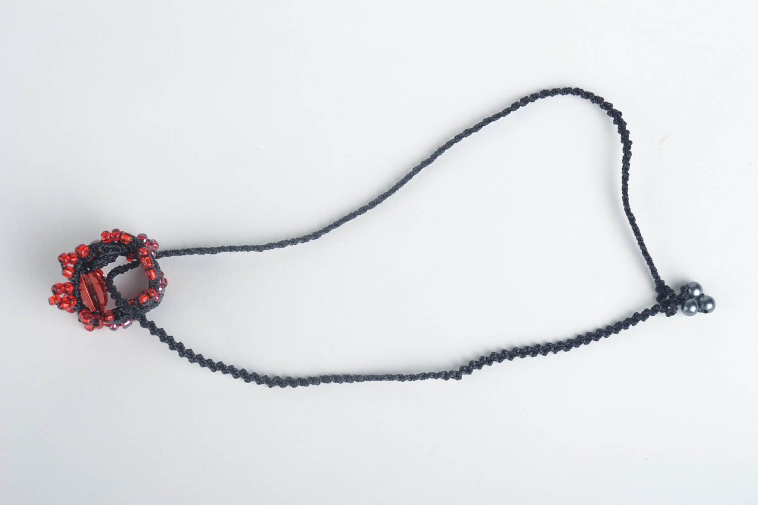 Handmade Schmuck Set Damen Ring in Rot Ketten Anhänger Accessoires für Frauen foto 4